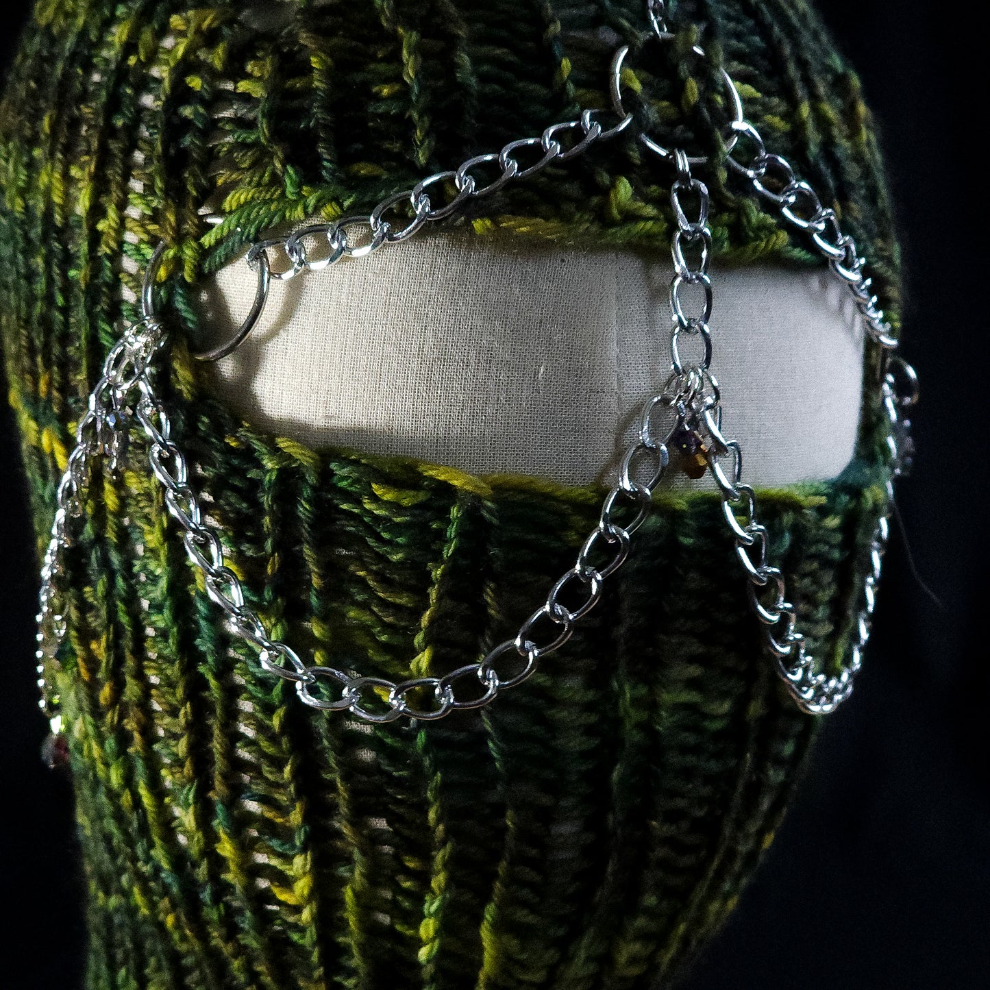 Rebel Sprout green knitted balaclava
