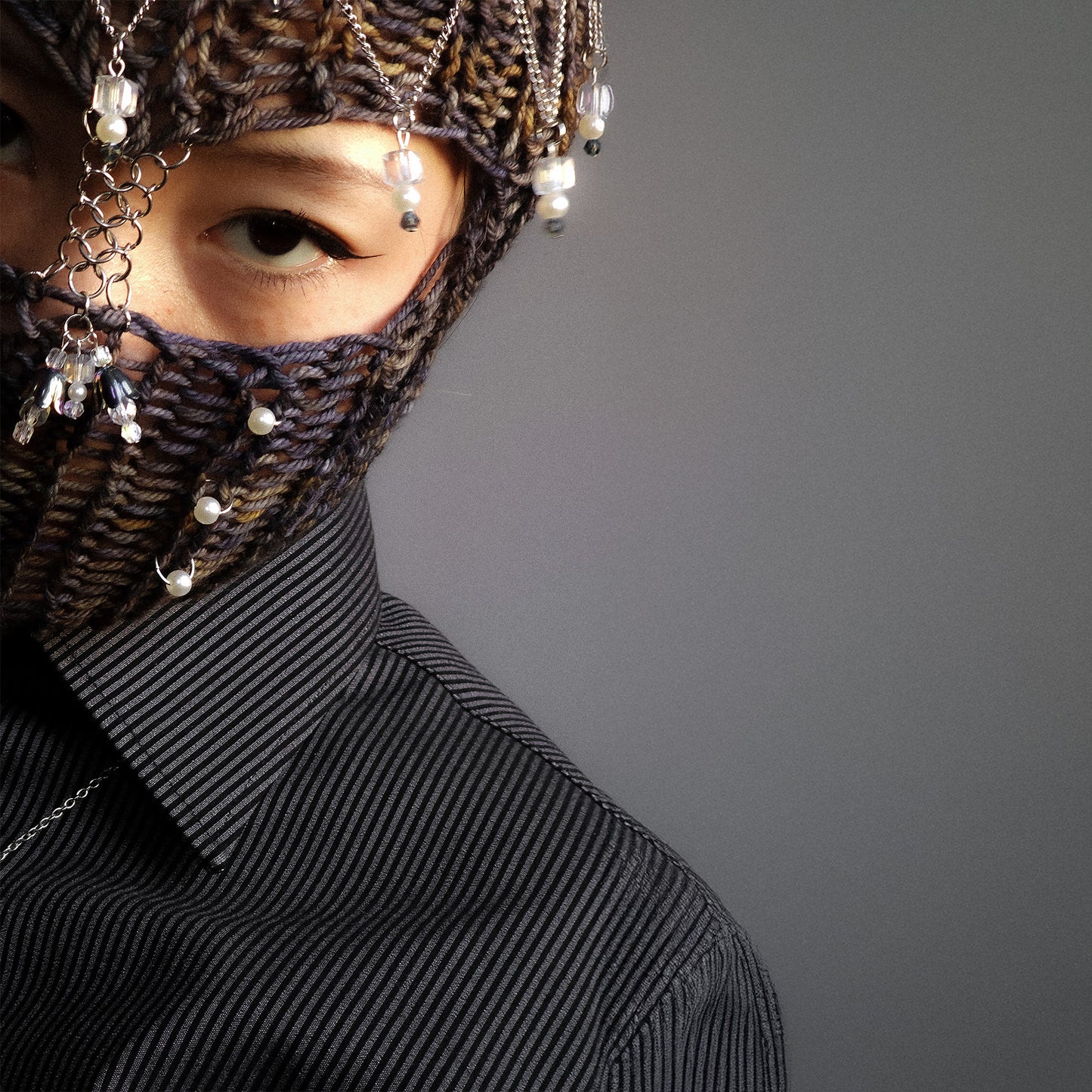 Shinning knight knitted balaclava