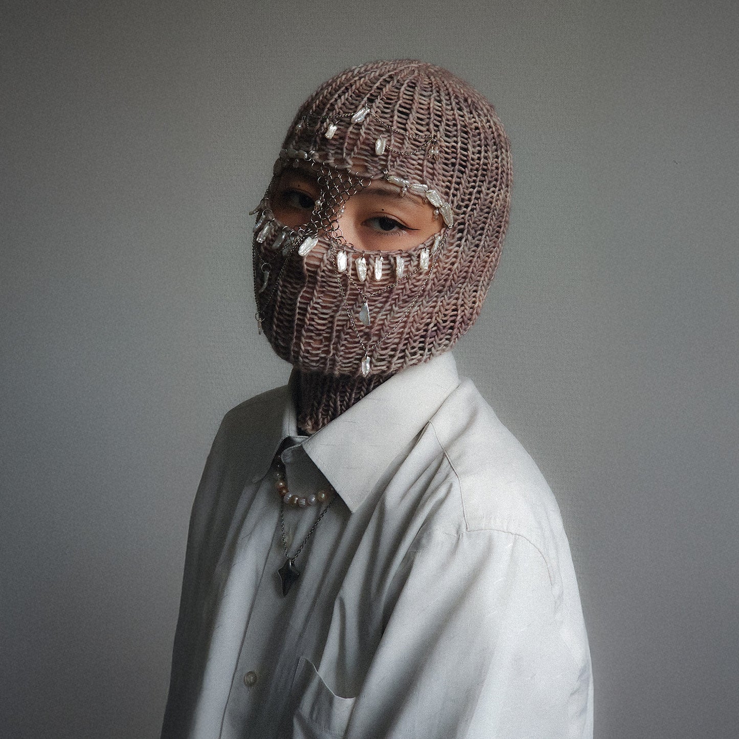 Pearly knight Knitted Balaclava