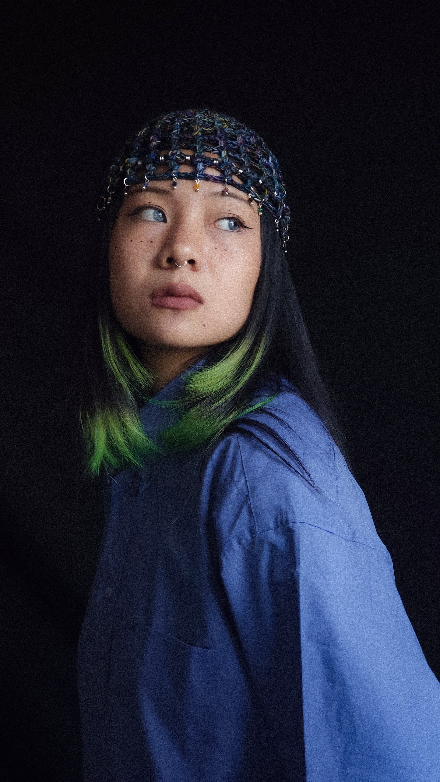 Abyssal Coral fishnet hat