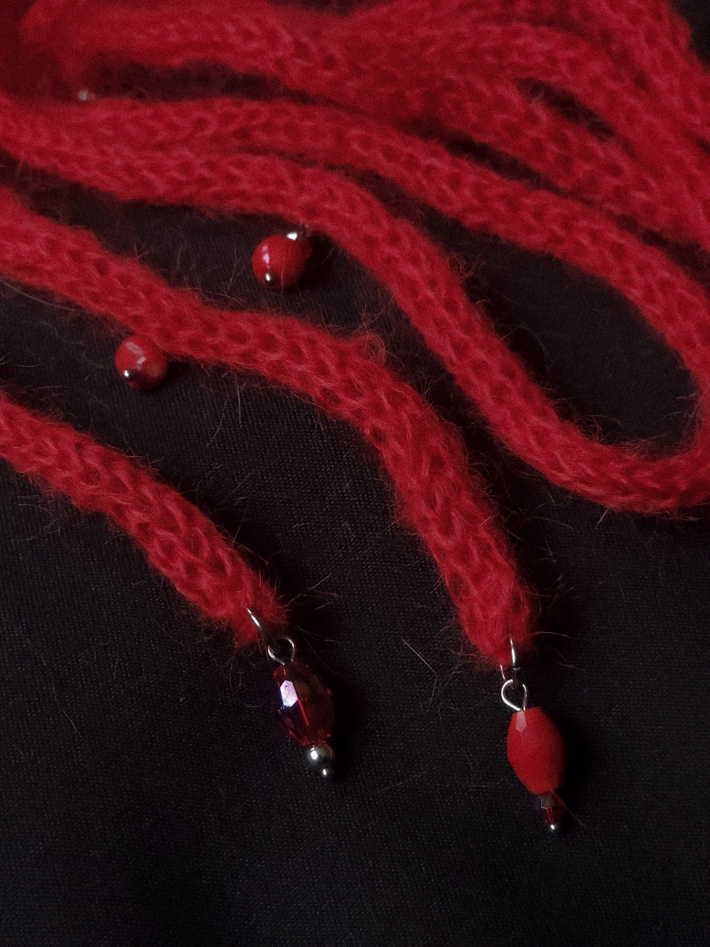 Fluffy red Pretty Lace