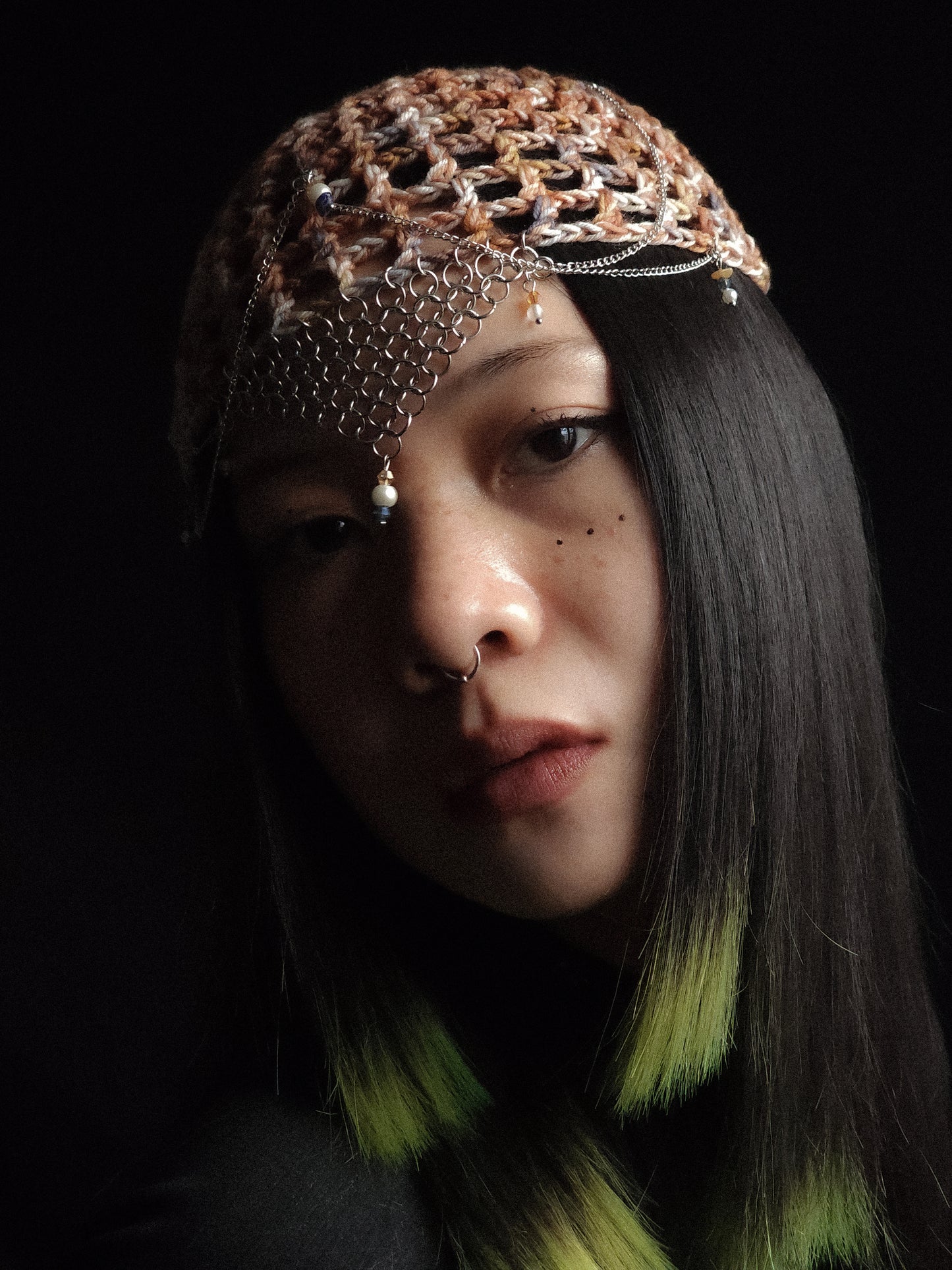 Terracotta Fishnet Hat