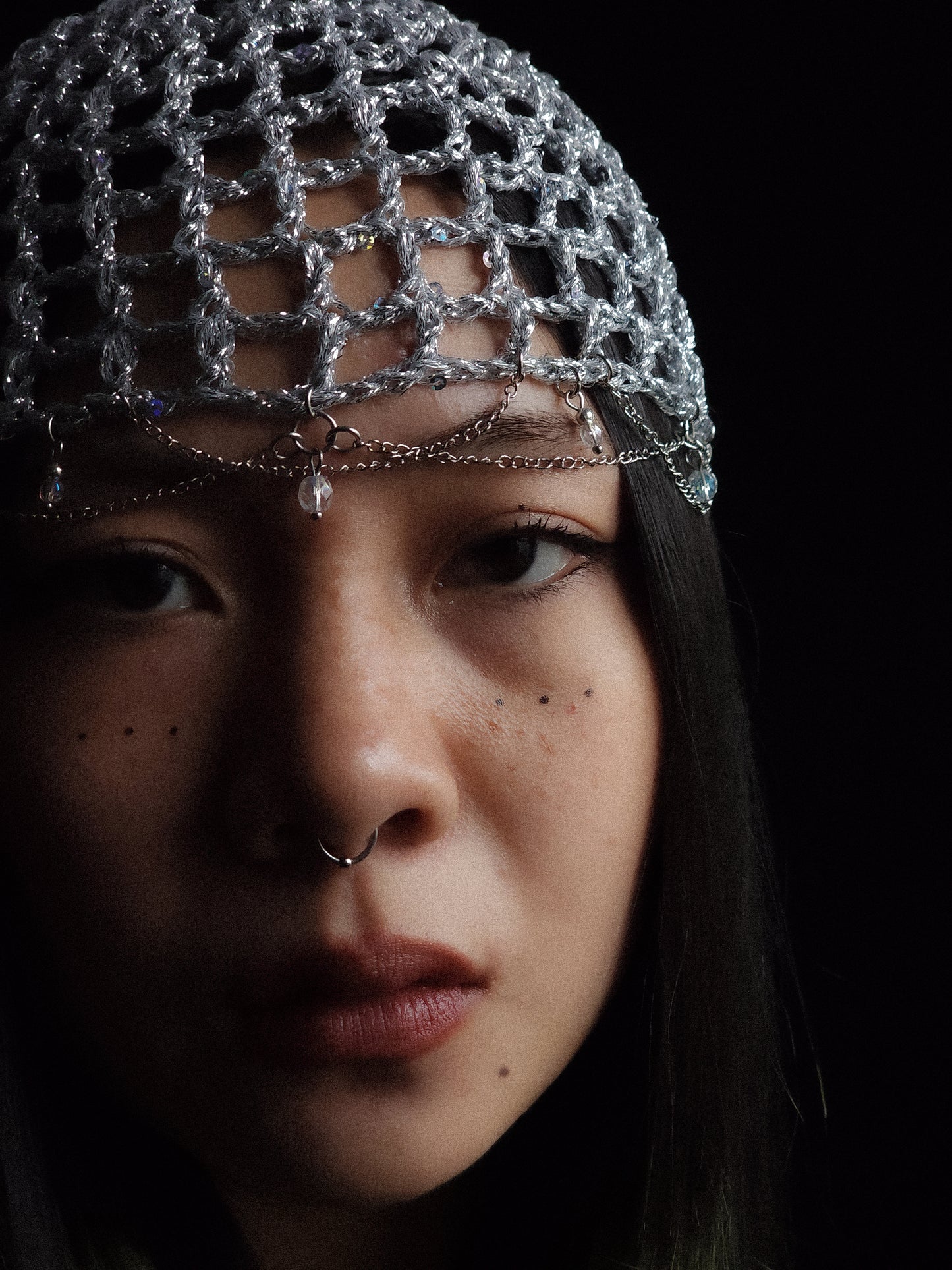 Disco Ball Fishnet Hat