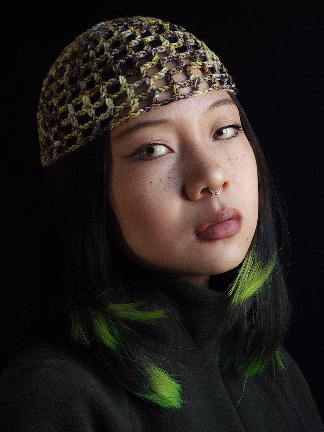 Purple Sulfur Fishnet Hat