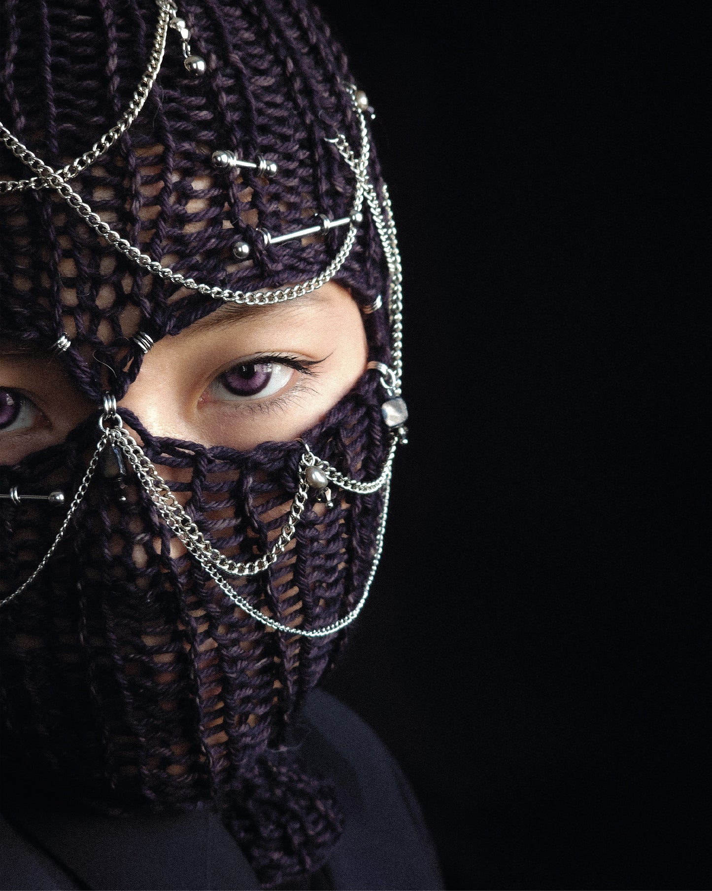 Black Magic Knitted Balaclava