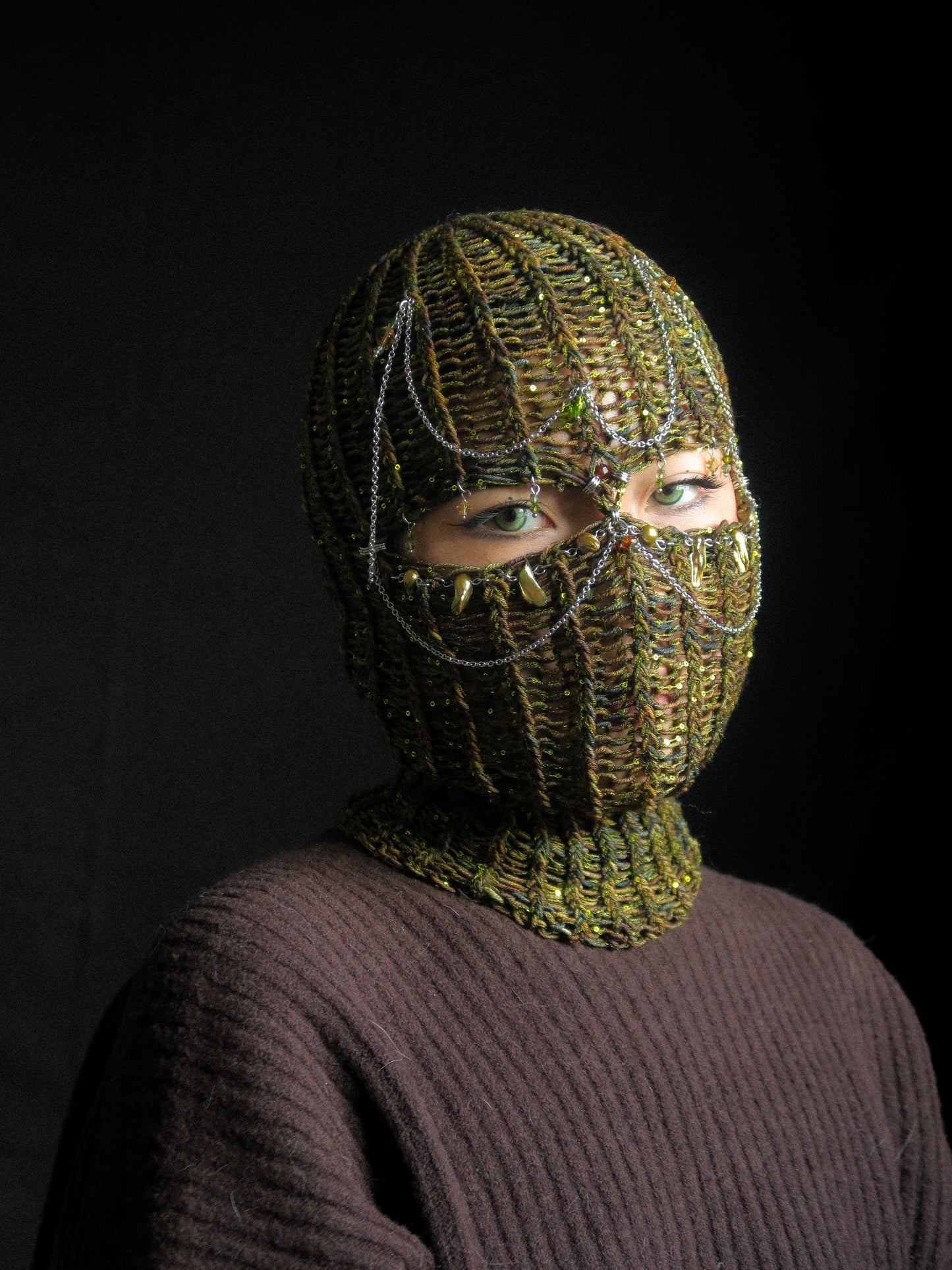 Antique Firefly Knitted Balaclava