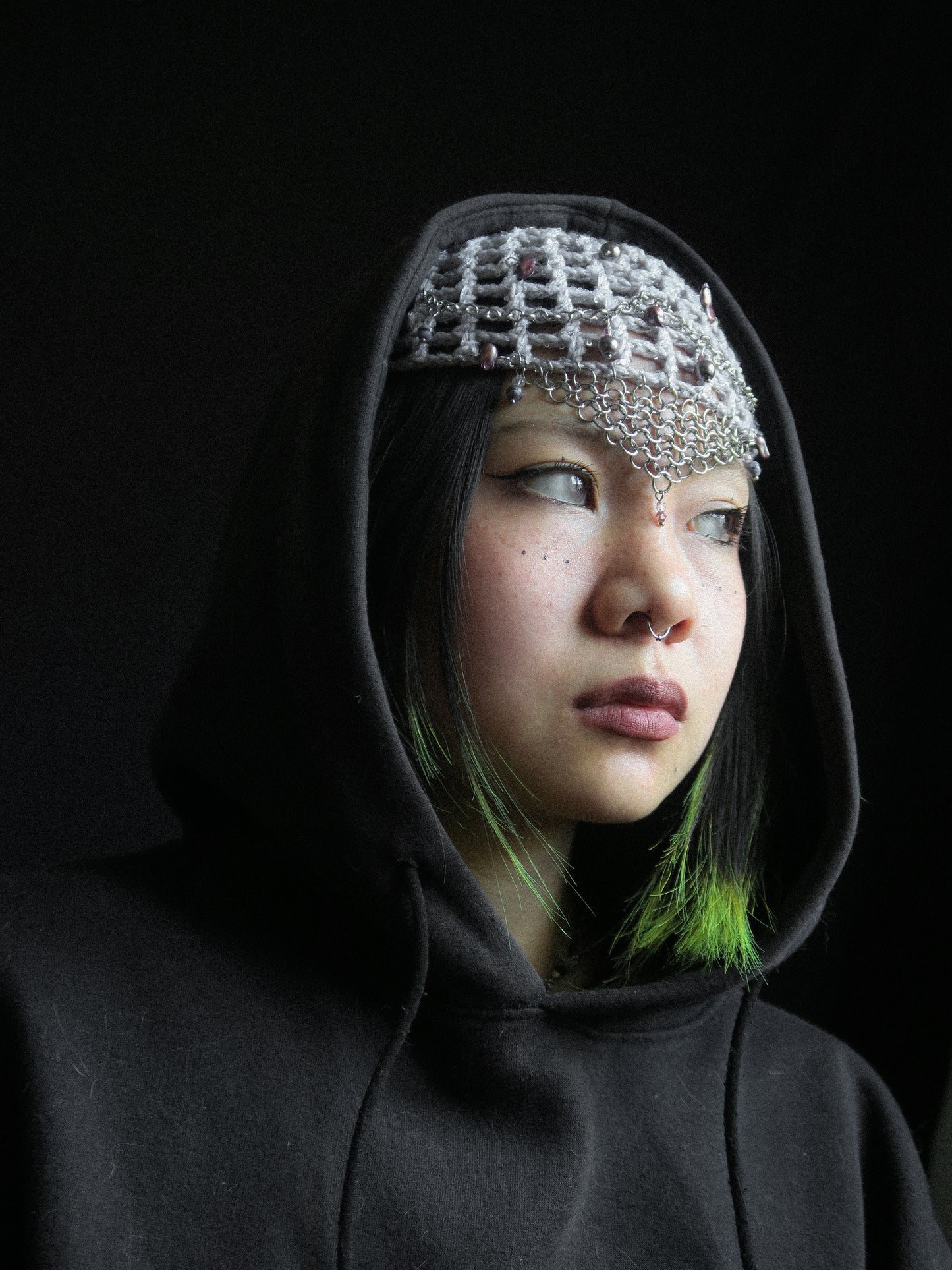 Mother-Of-Pearl Princess Fishnet Hat