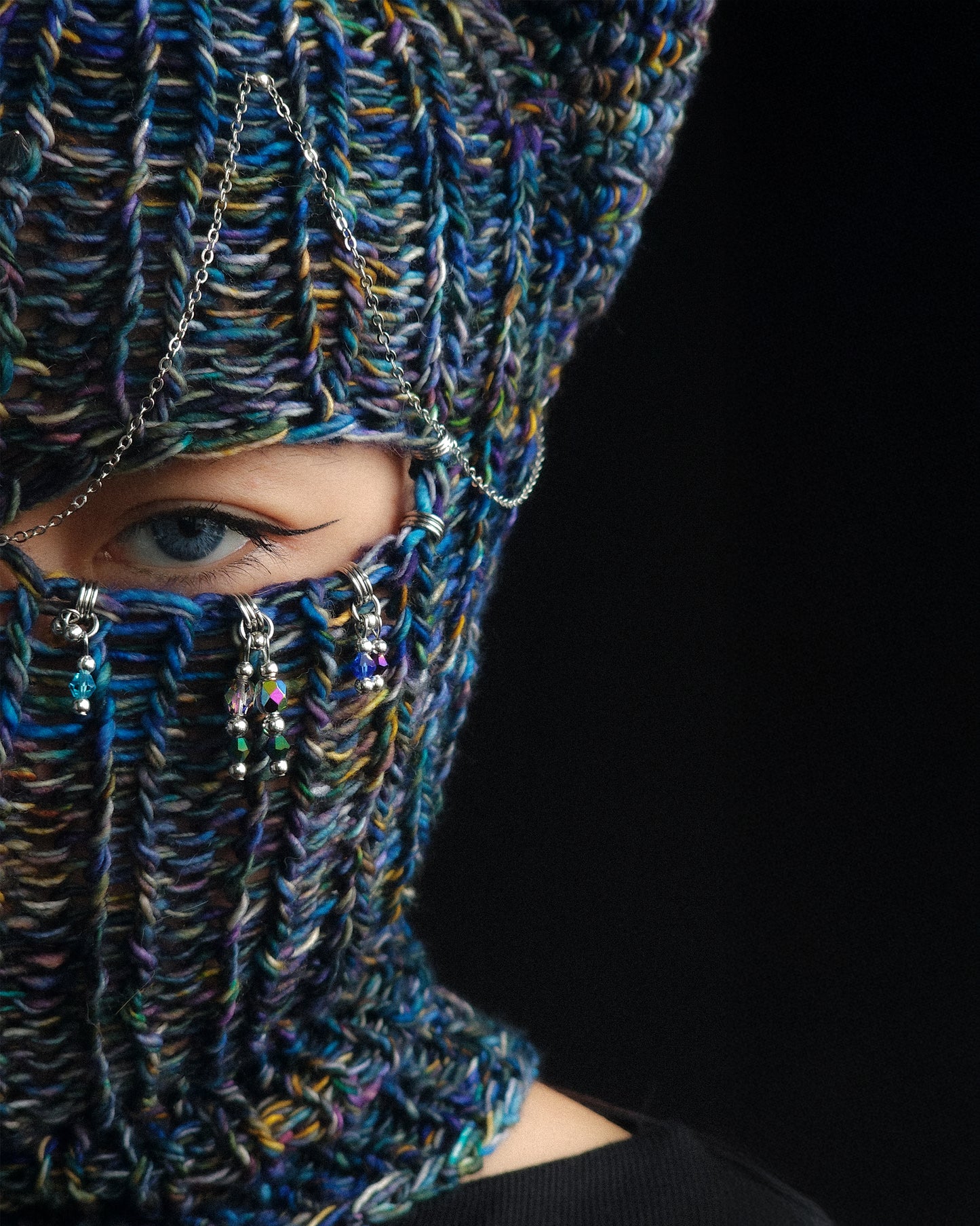 Abyssal Coral Knitted Balaclava
