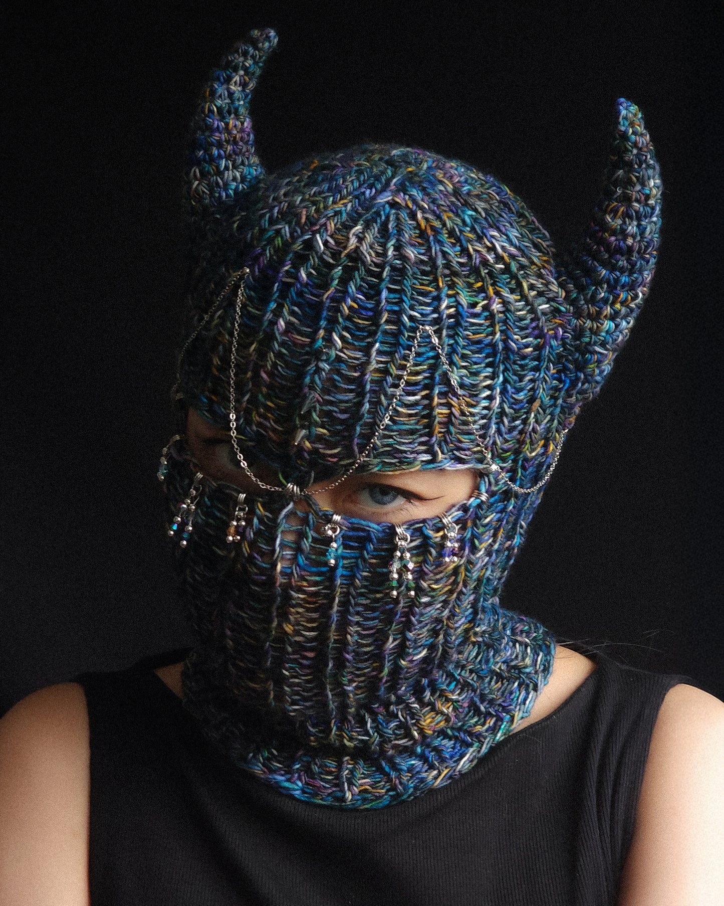 Abyssal Coral Knitted Balaclava