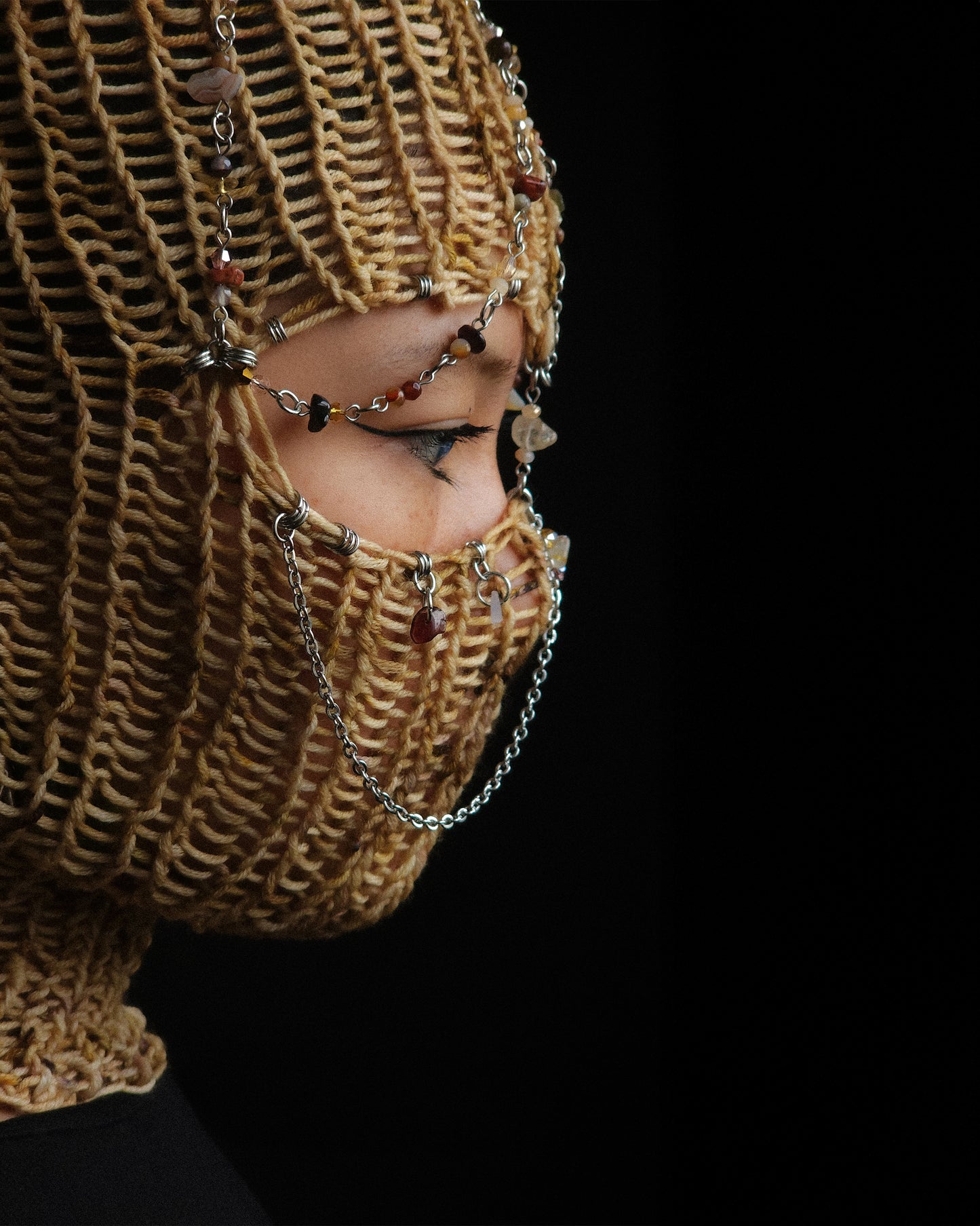 Sand Treasure Knitted Balaclava