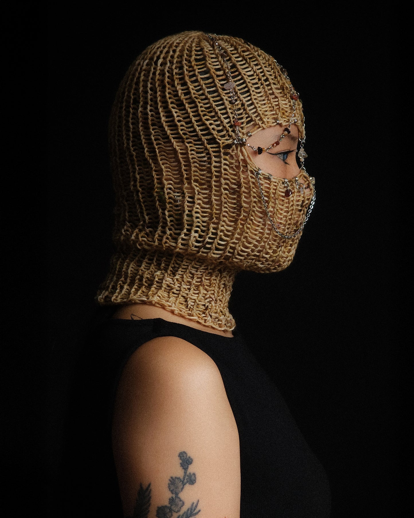 Sand Treasure Knitted Balaclava