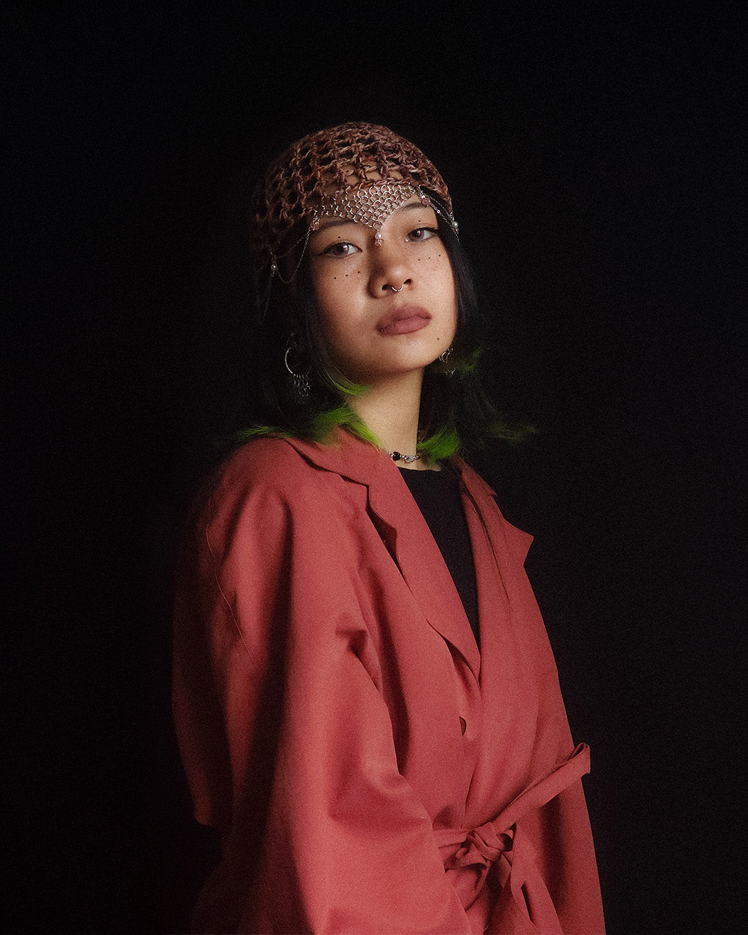 Hot Piggy Knight Fishnet Hat