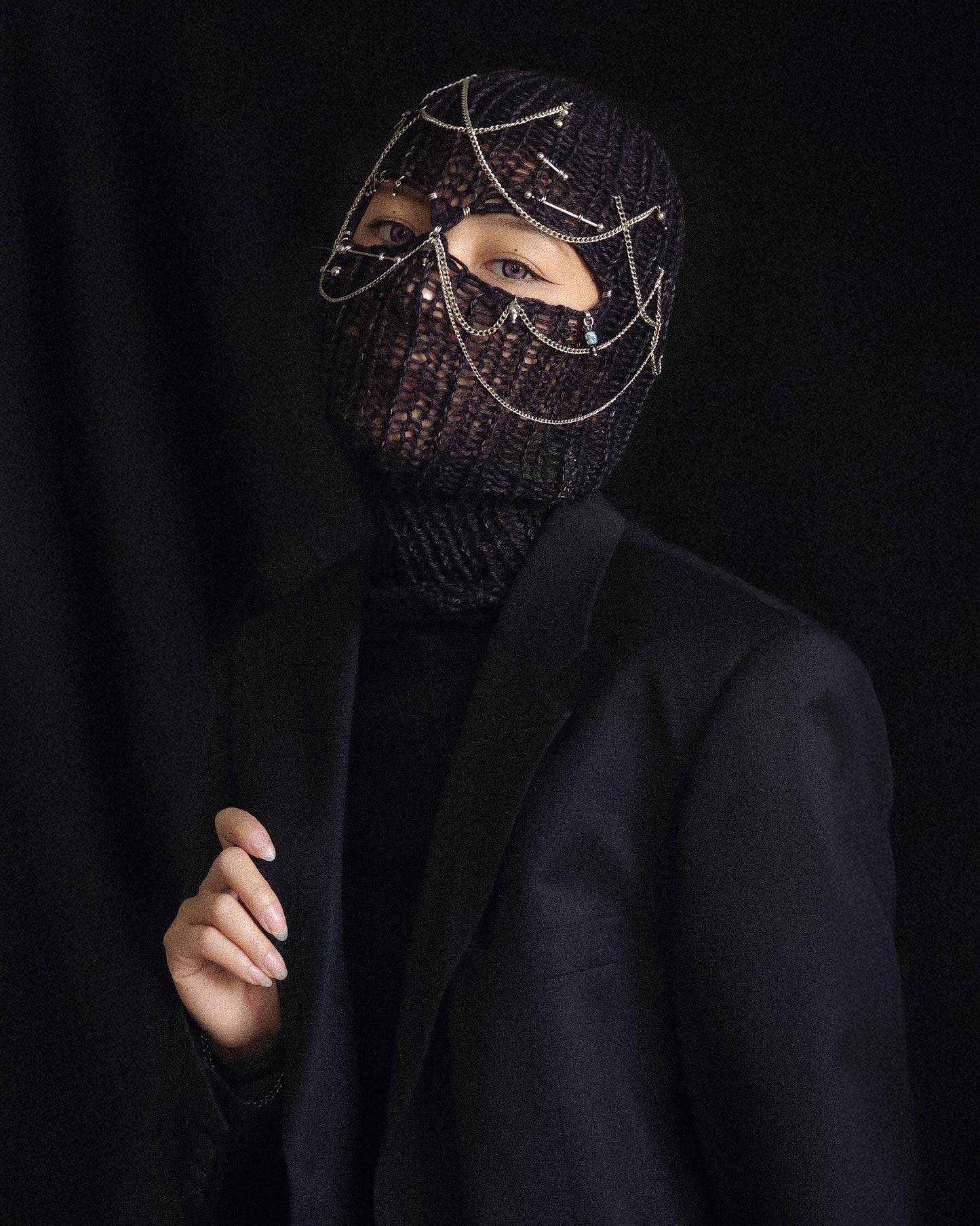 Black Magic Knitted Balaclava