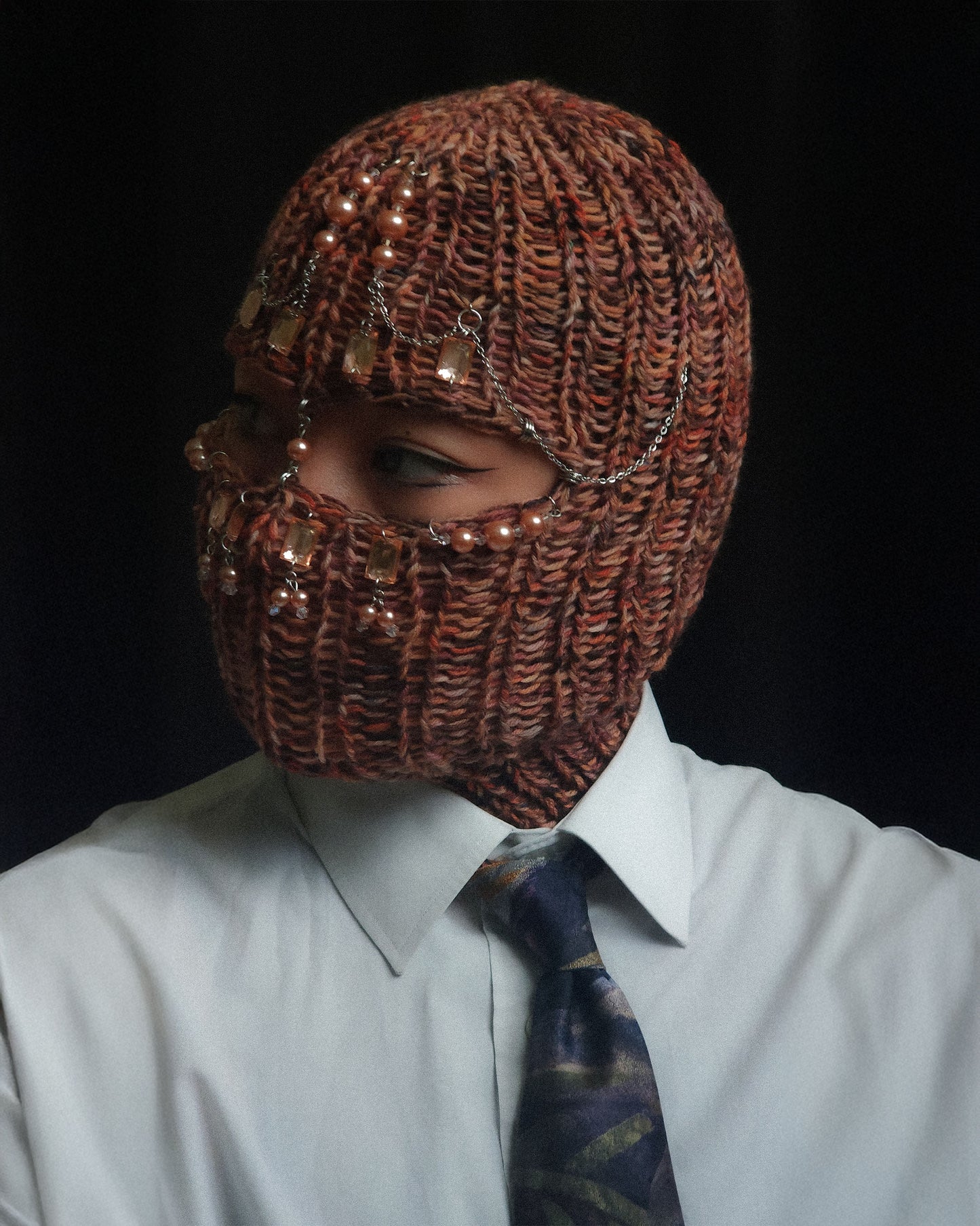 Peachy Knitted Balaclava