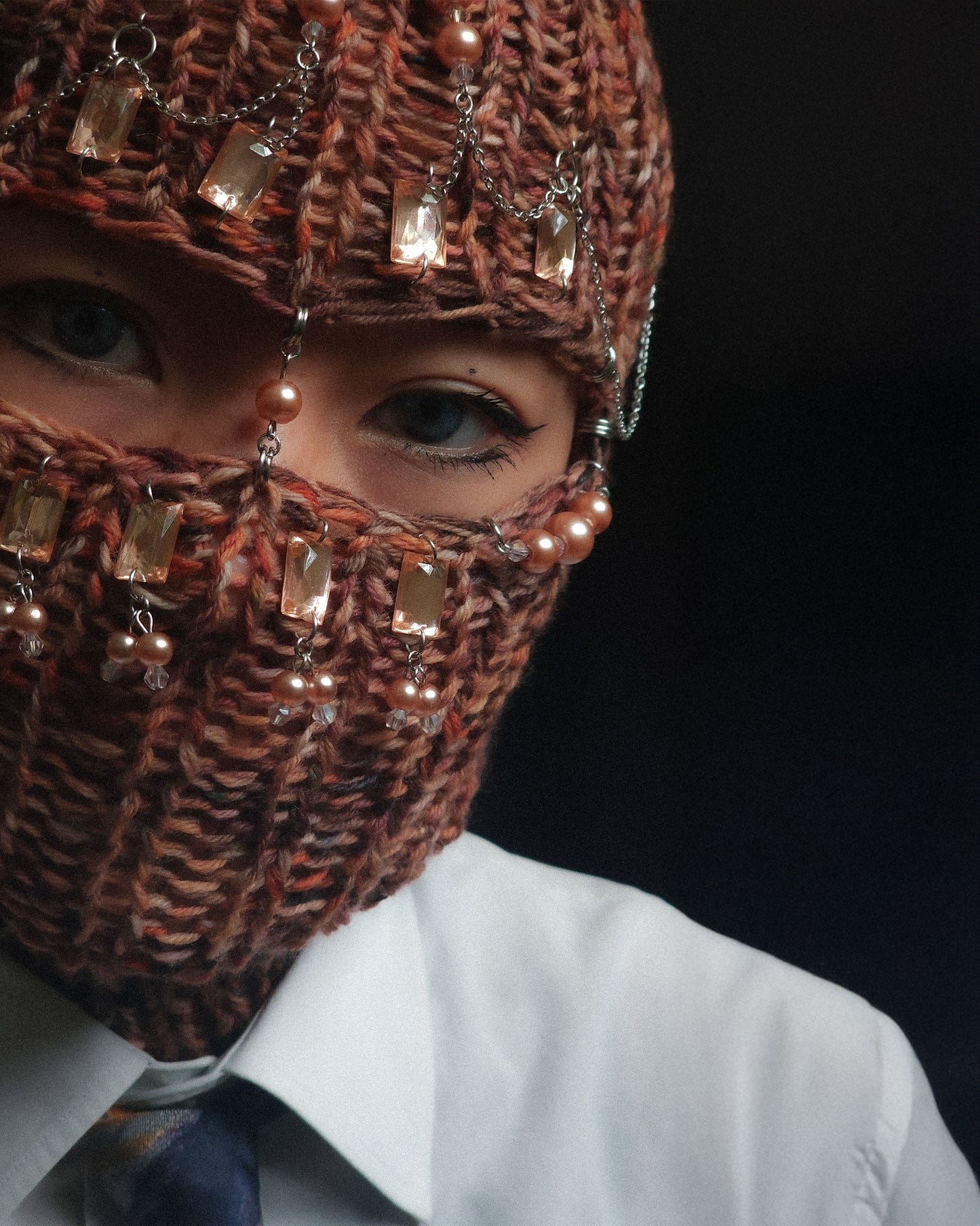Peachy Knitted Balaclava