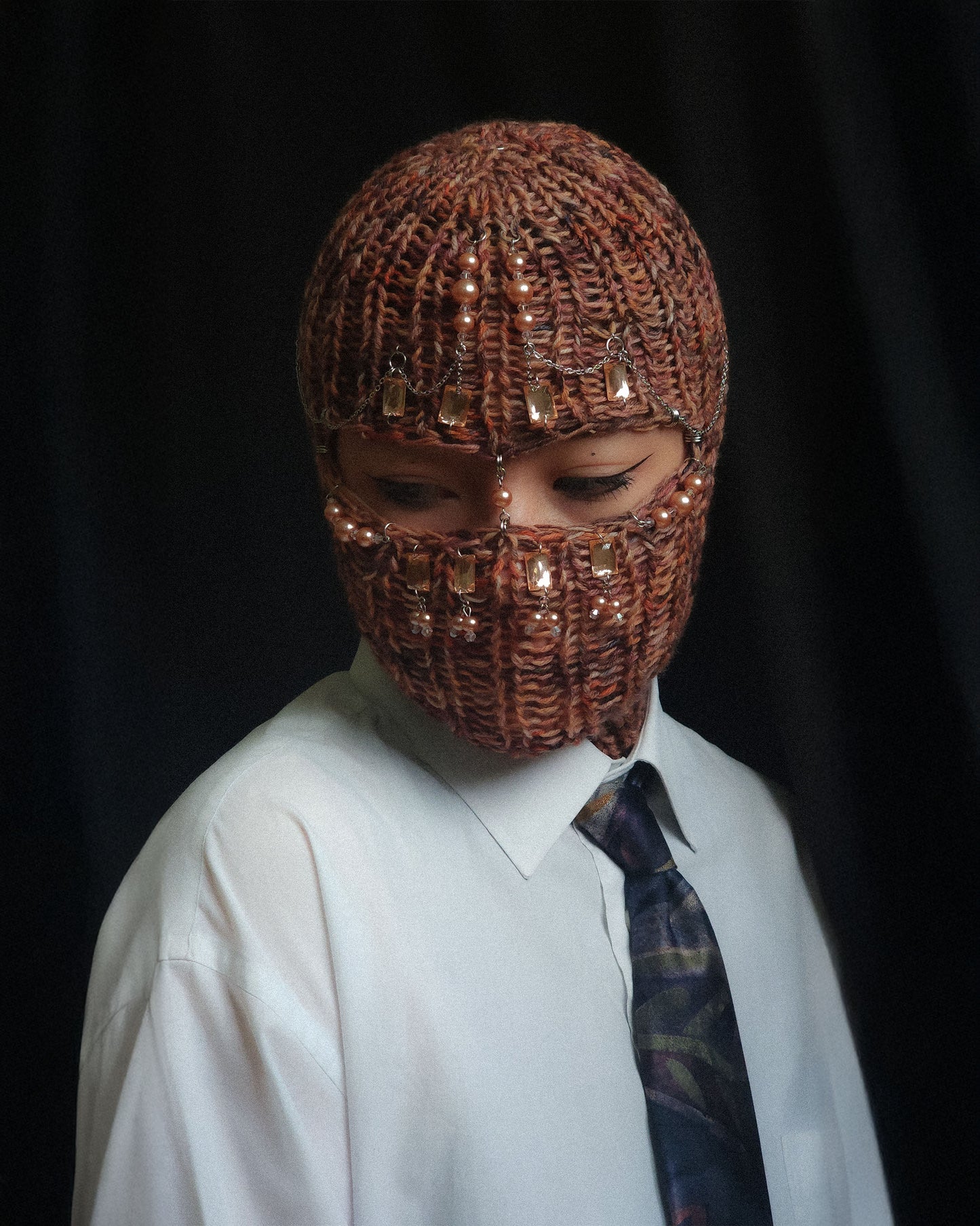 Peachy Knitted Balaclava