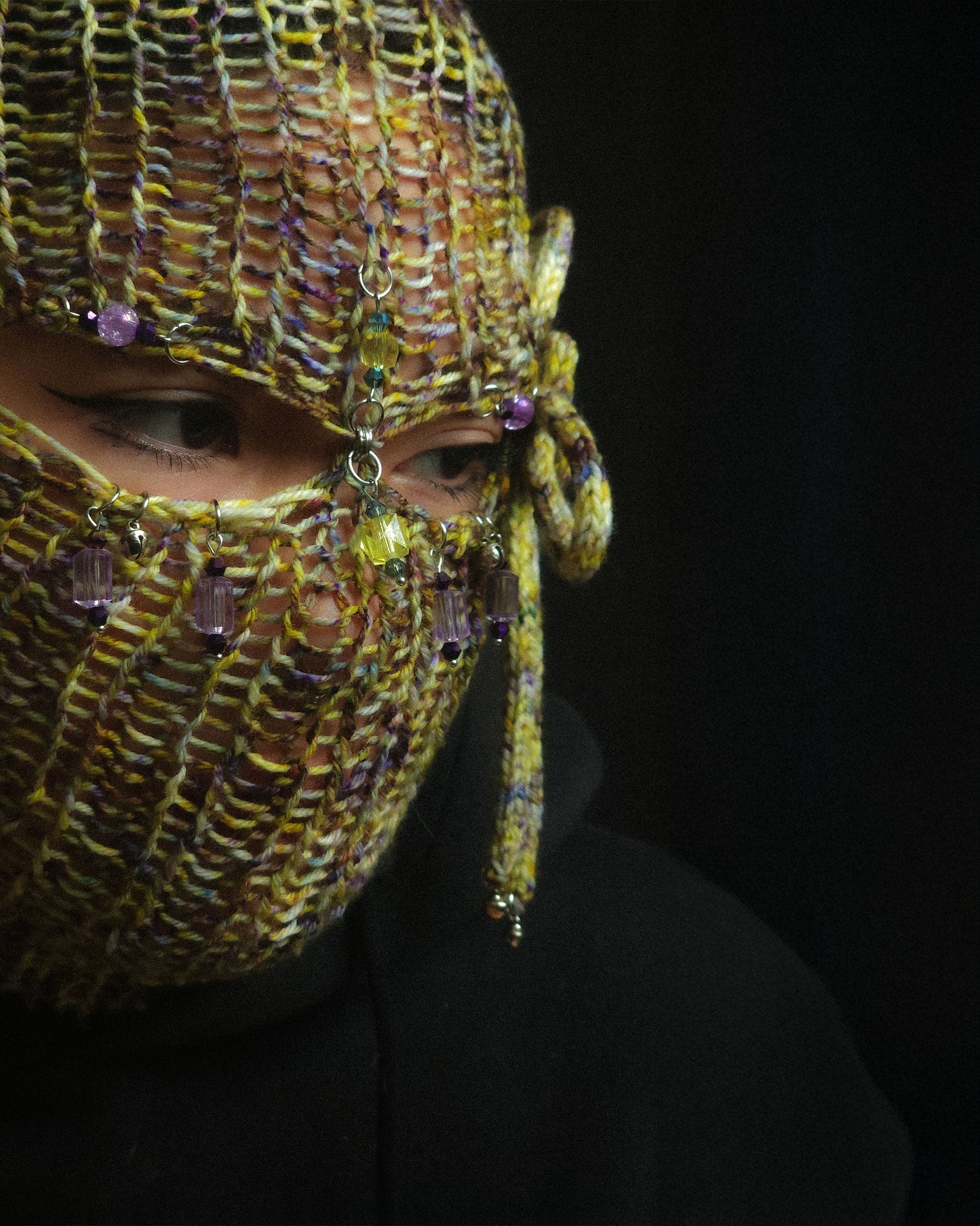 Sulfur Knotted Knitted Balaclava