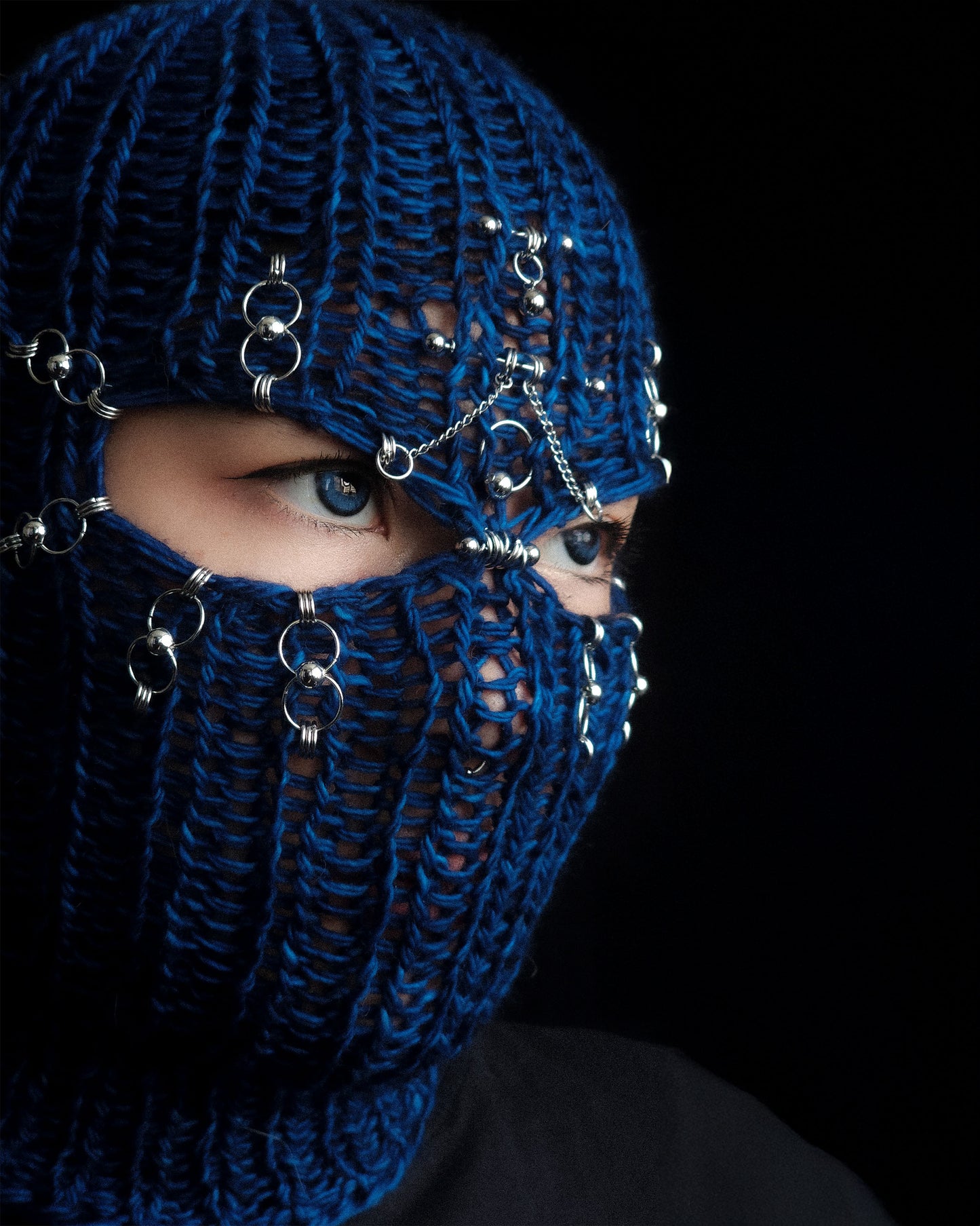 Pierced Night Knitted Balaclava