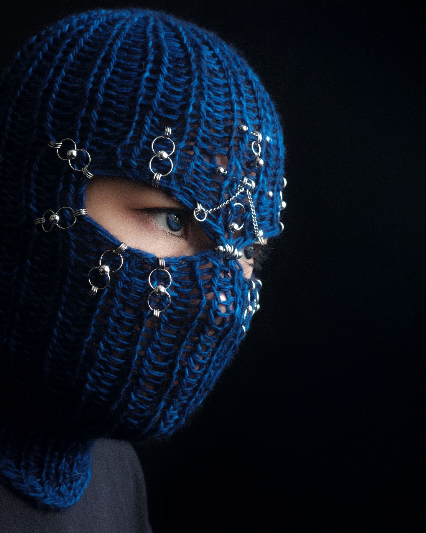 Pierced Night Knitted Balaclava