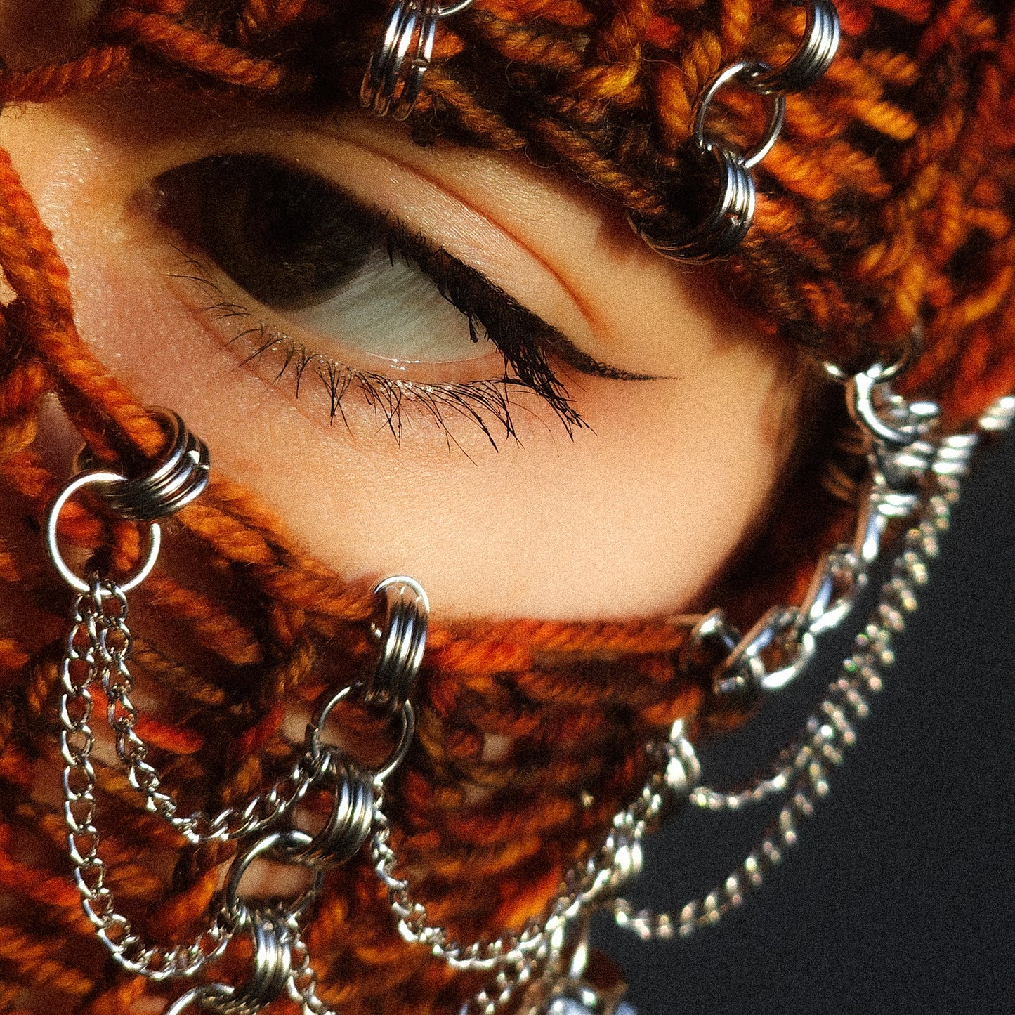 Rings and bells knitted balaclava