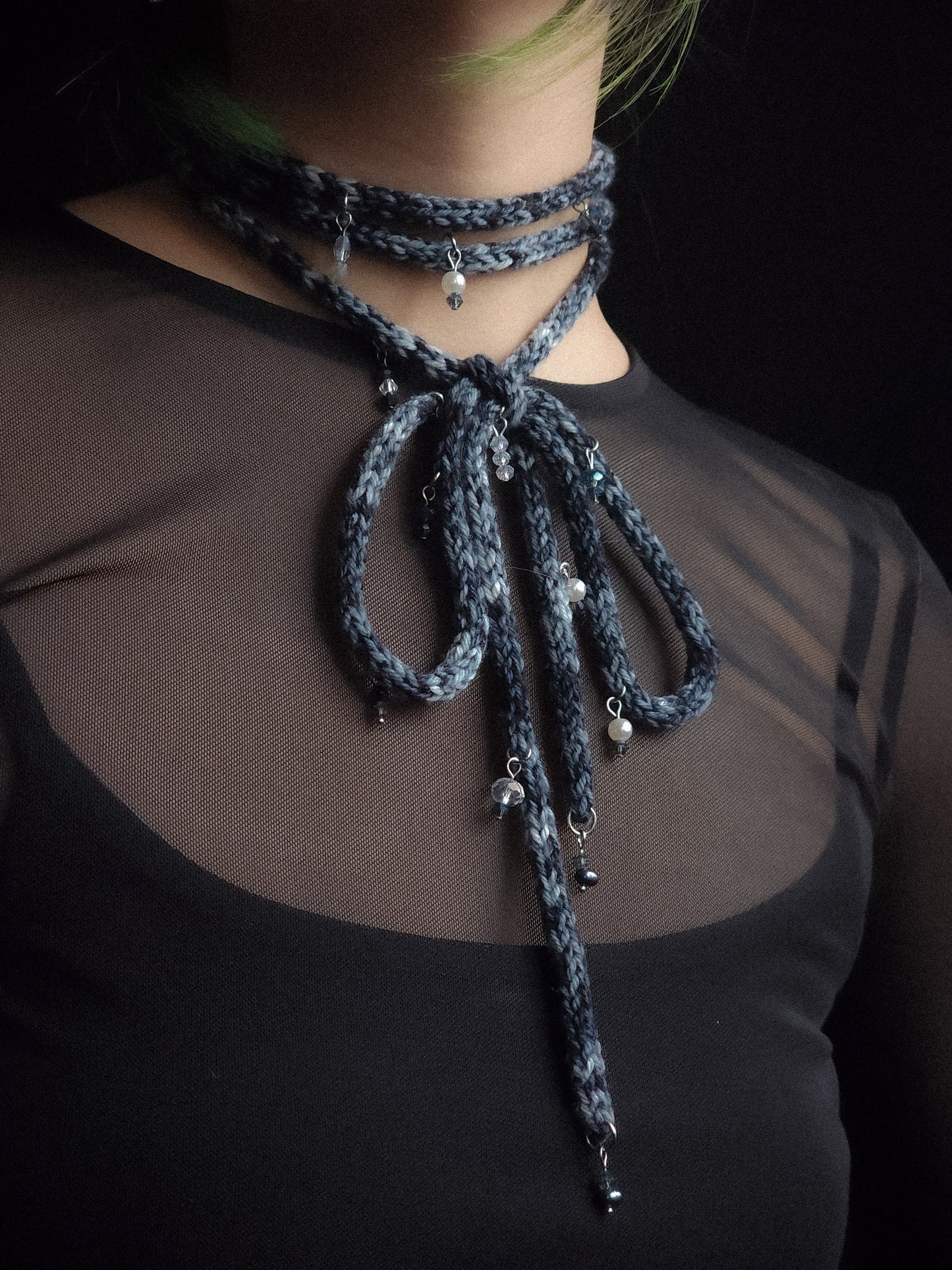 Dark Old Blue Pretty Lace