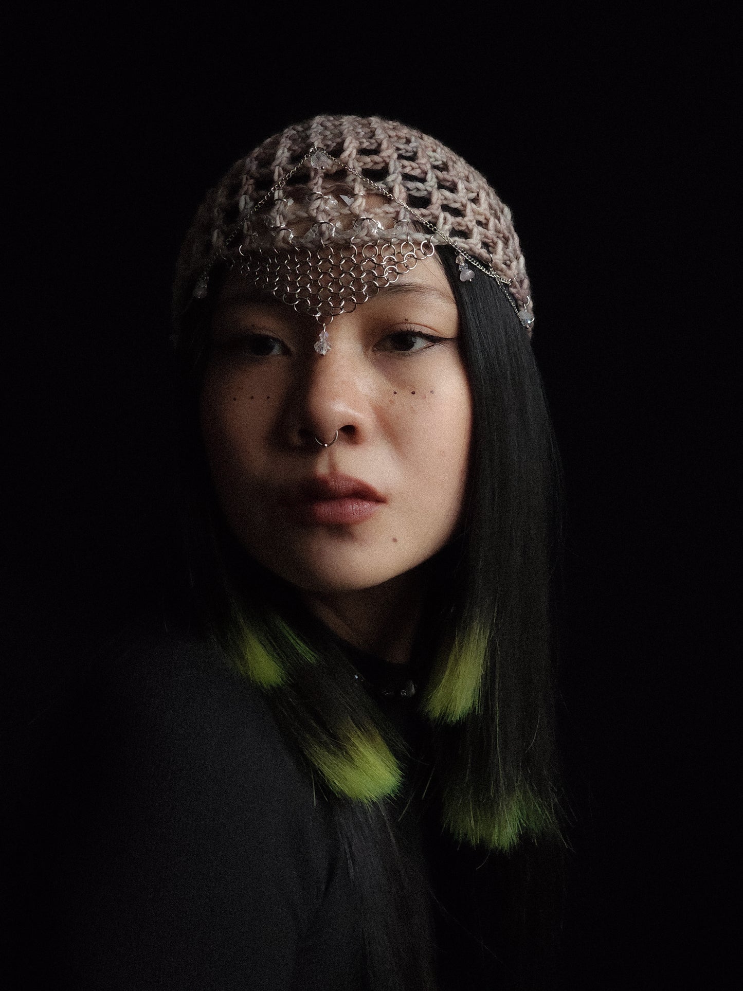 Washed Pink Fishnet Hat