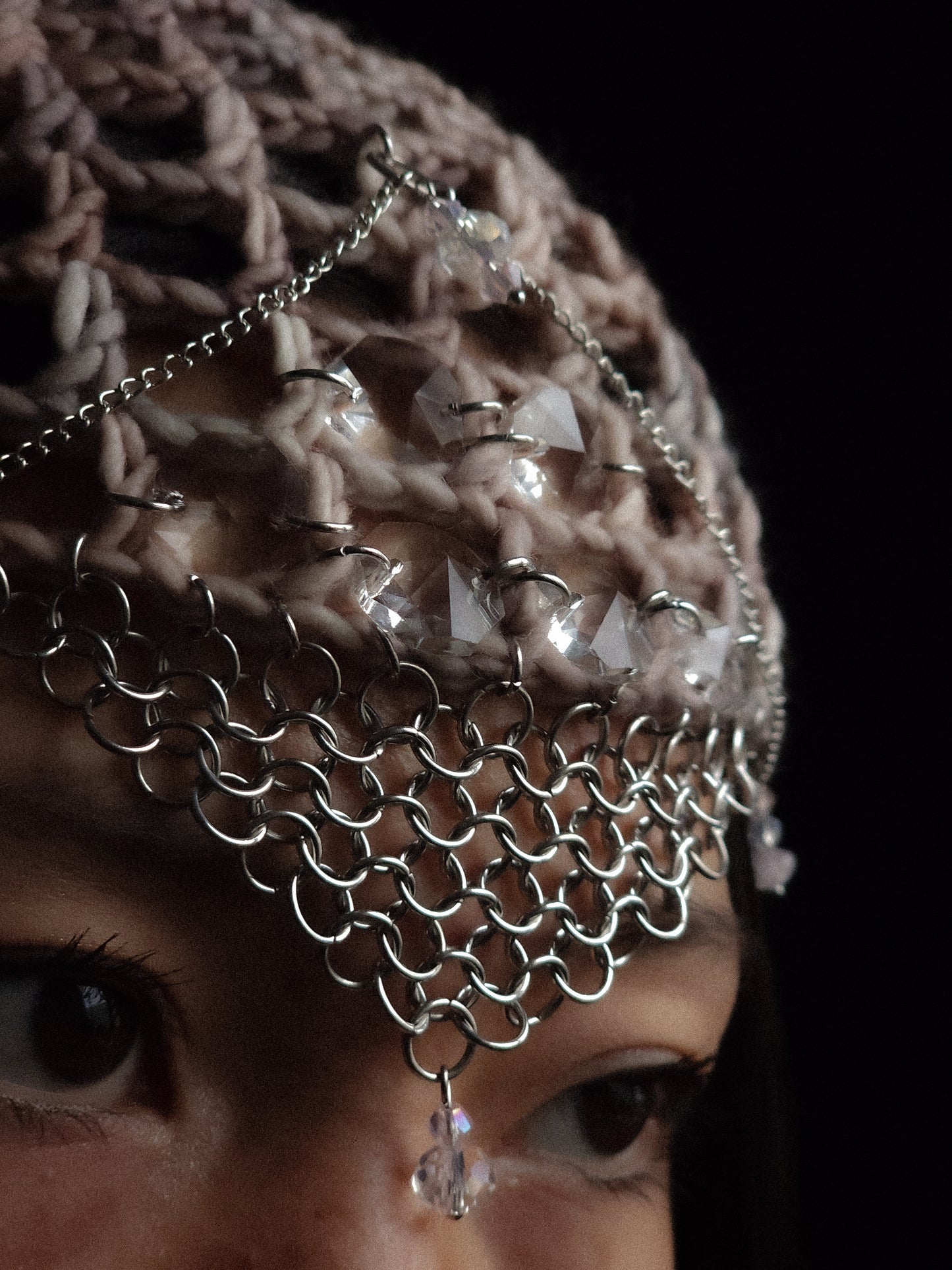 Washed Pink Fishnet Hat