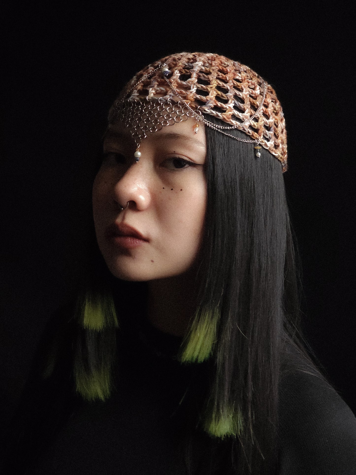 Terracotta Fishnet Hat