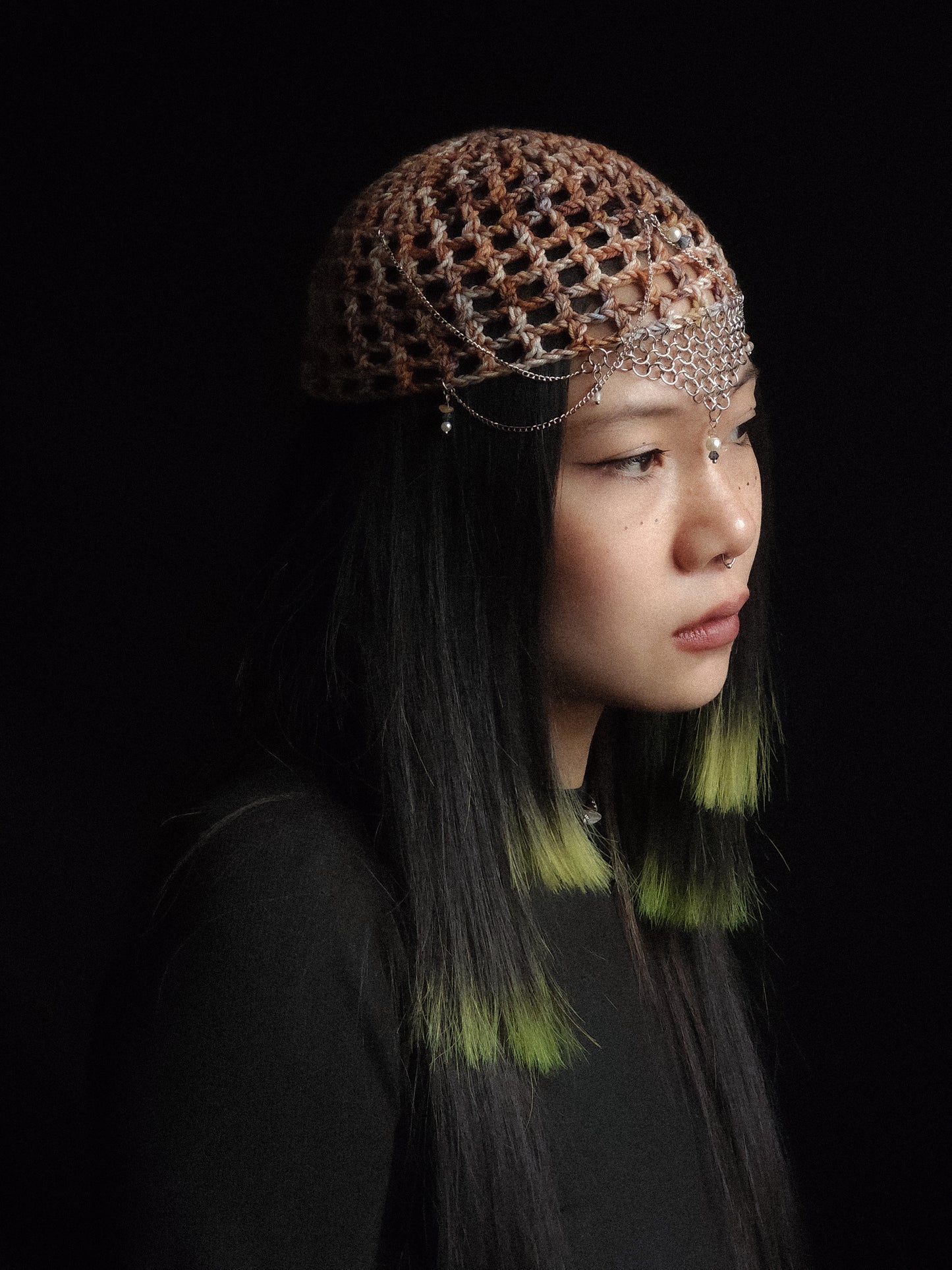 Terracotta Fishnet Hat