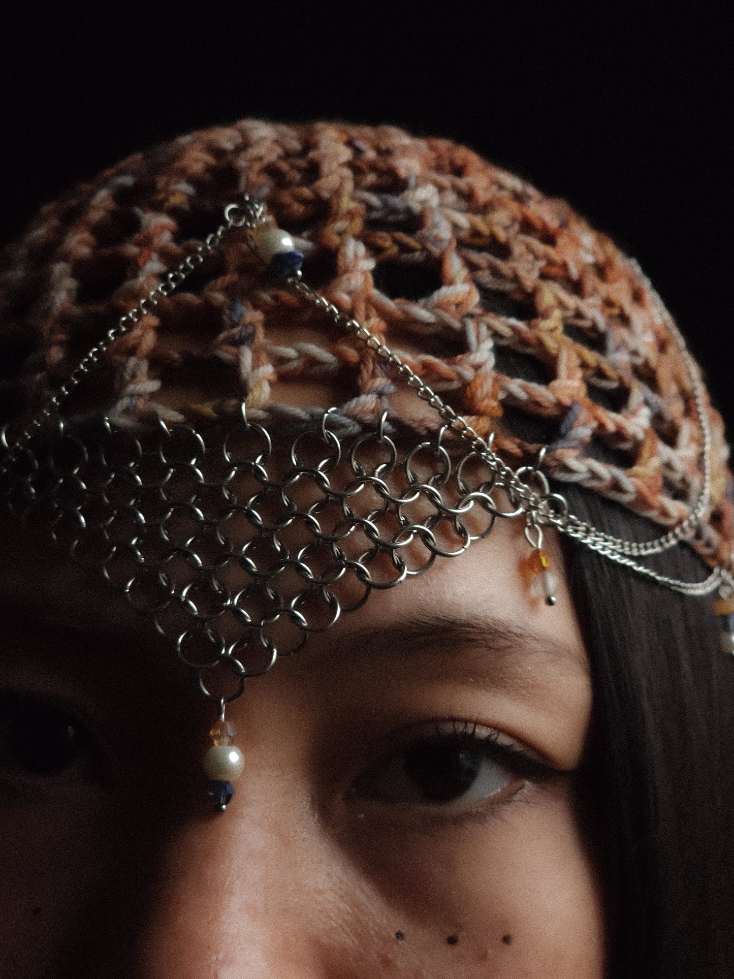 Terracotta Fishnet Hat