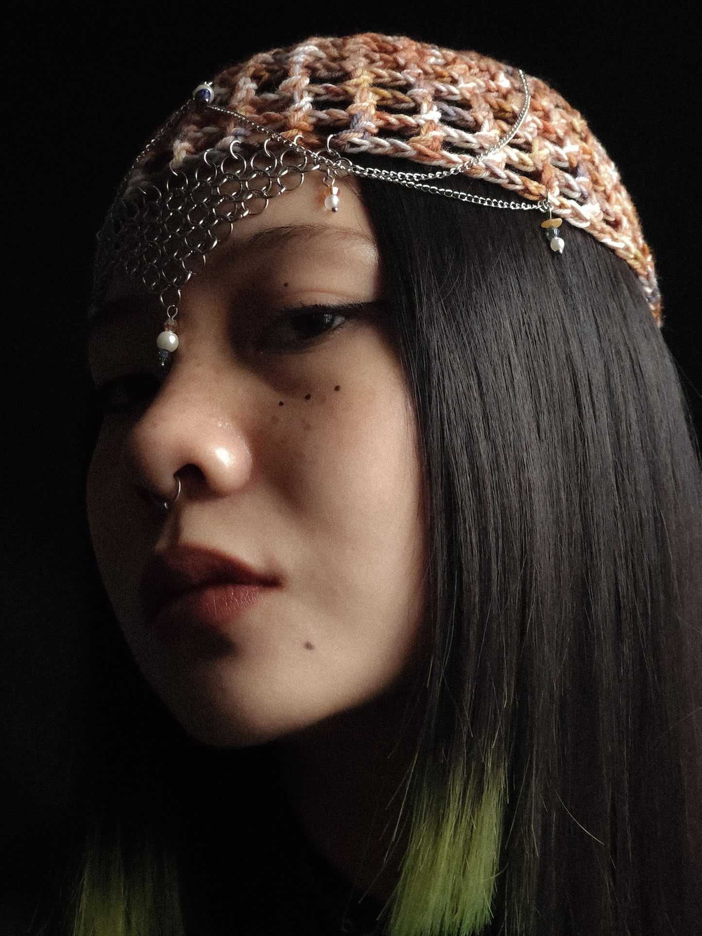 Terracotta Fishnet Hat