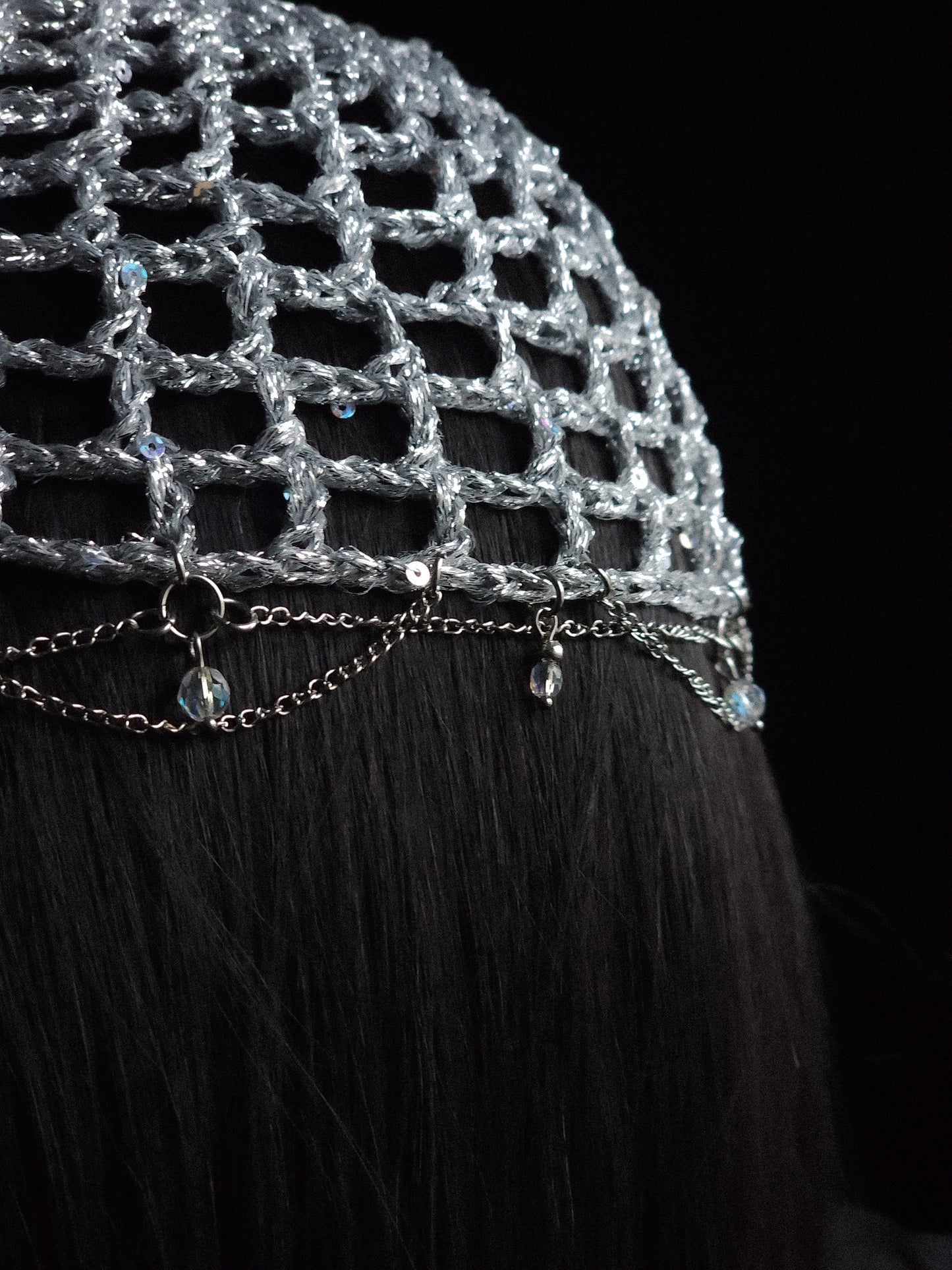 Disco Ball Fishnet Hat