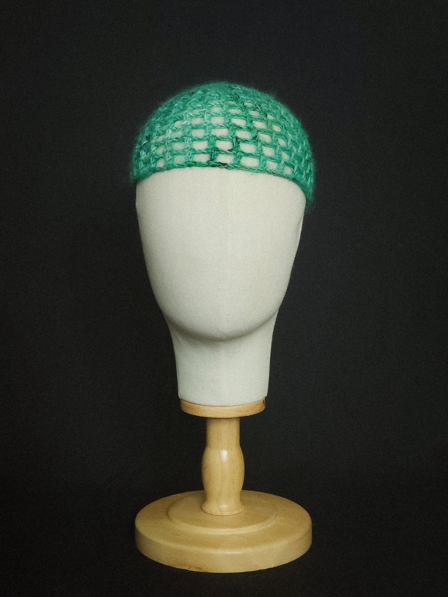 Bright Green Fishnet Hat