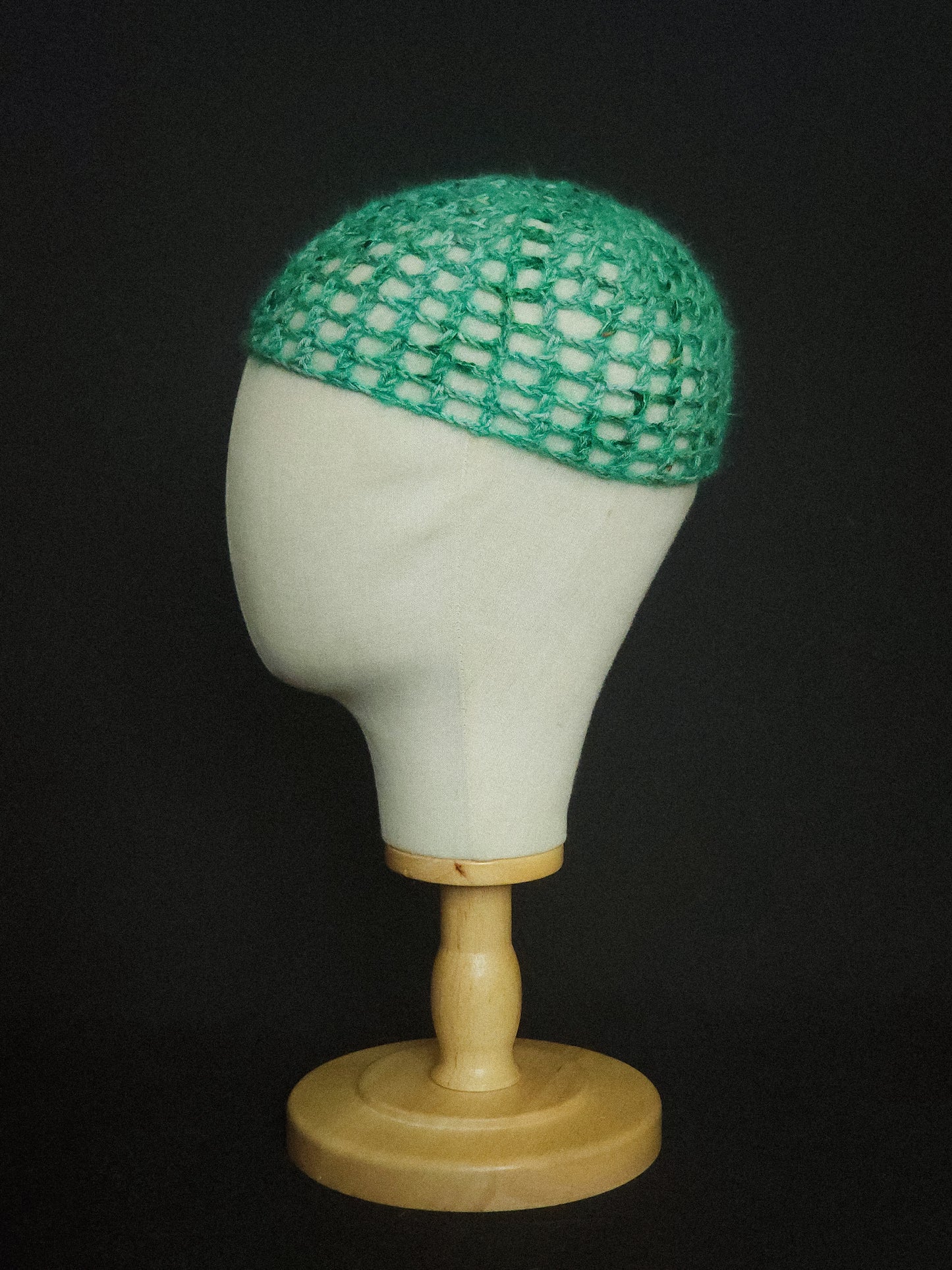 Bright Green Fishnet Hat