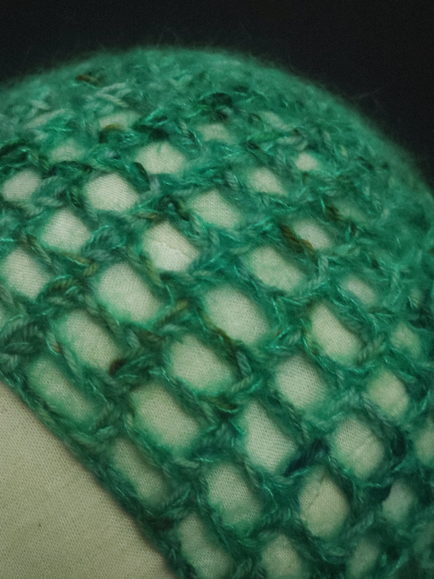 Bright Green Fishnet Hat