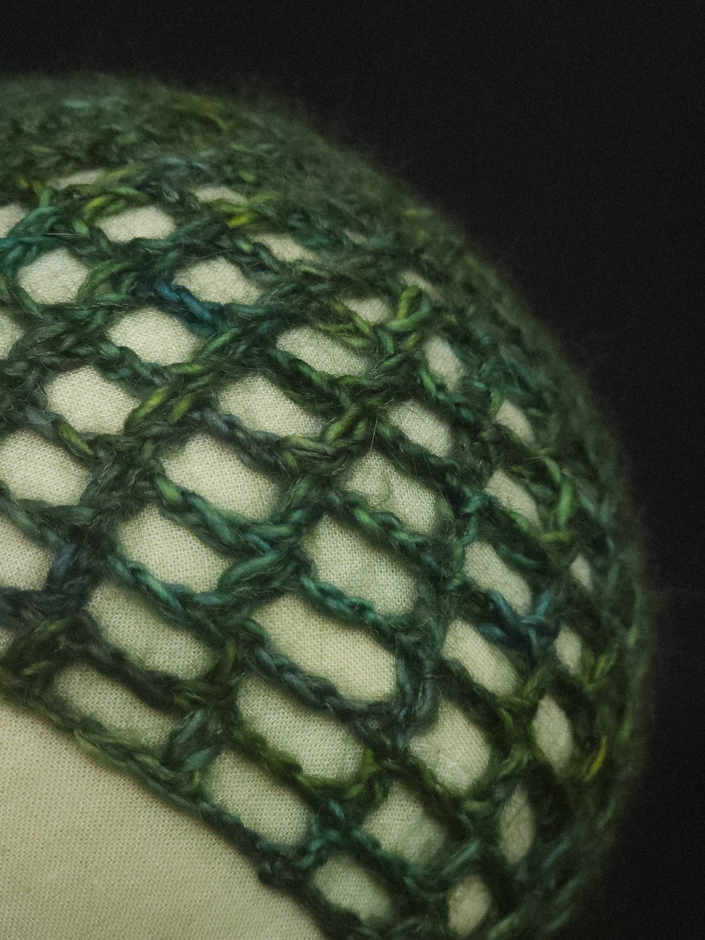 Fluffy Serpentine Fishnet Hat
