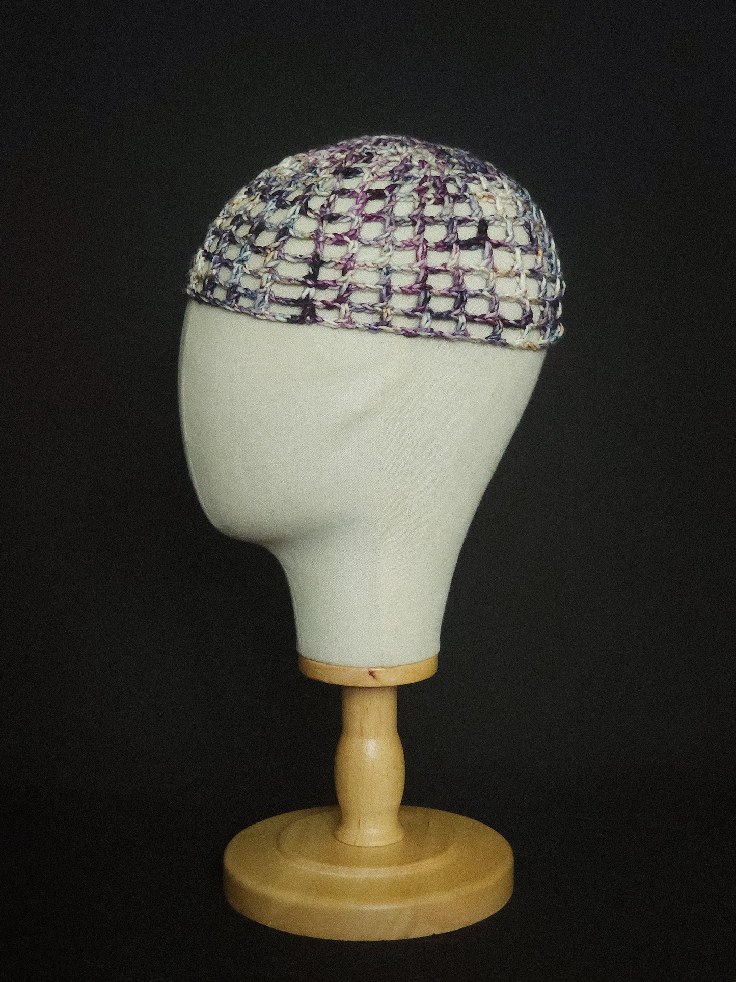 Pansy Flower Fishnet Hat