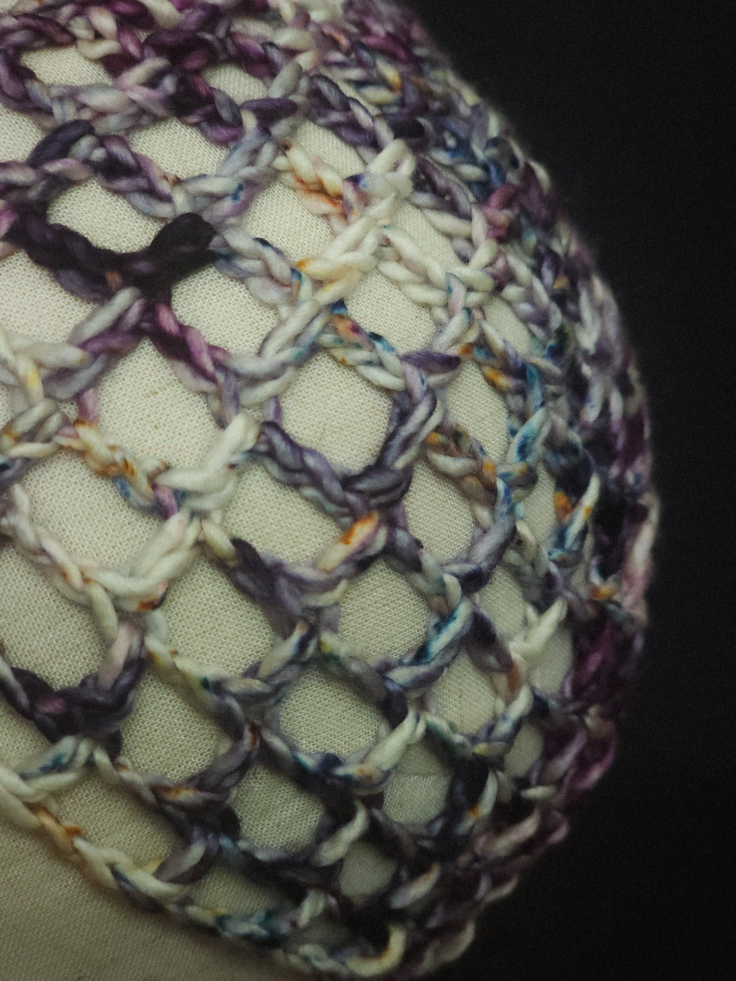 Pansy Flower Fishnet Hat