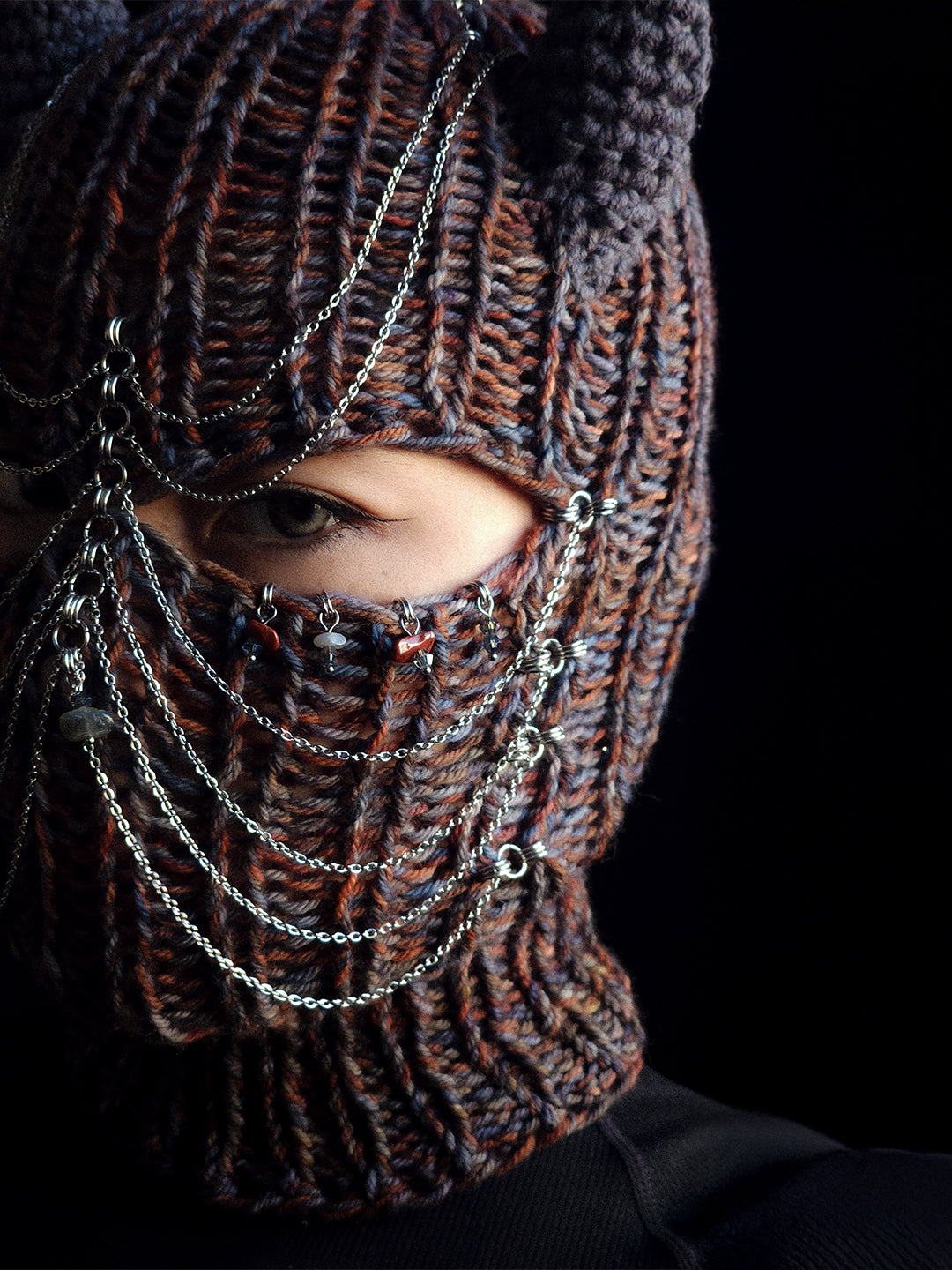 Misty Woods Knitted Balaclava