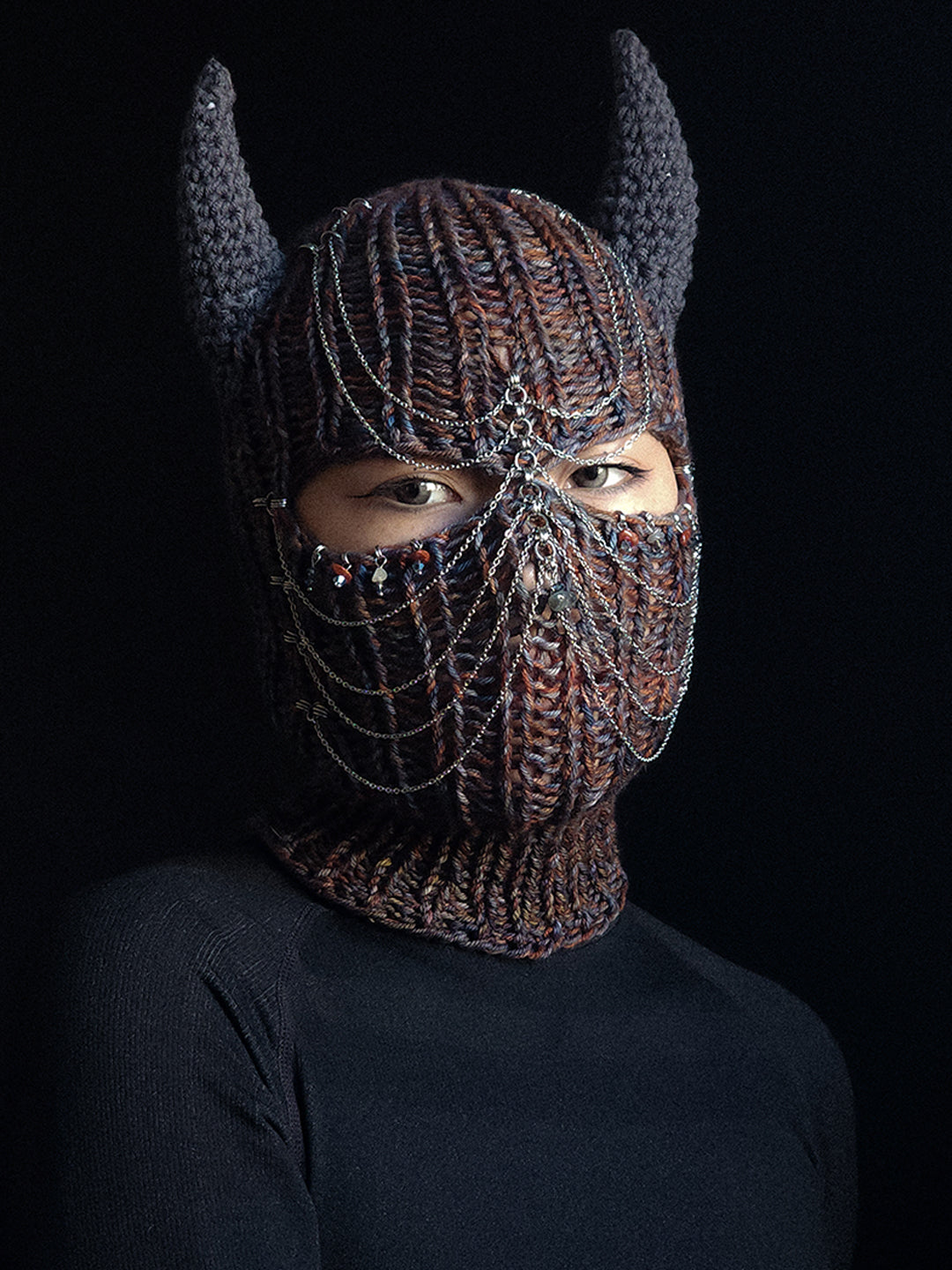 Misty Woods Knitted Balaclava