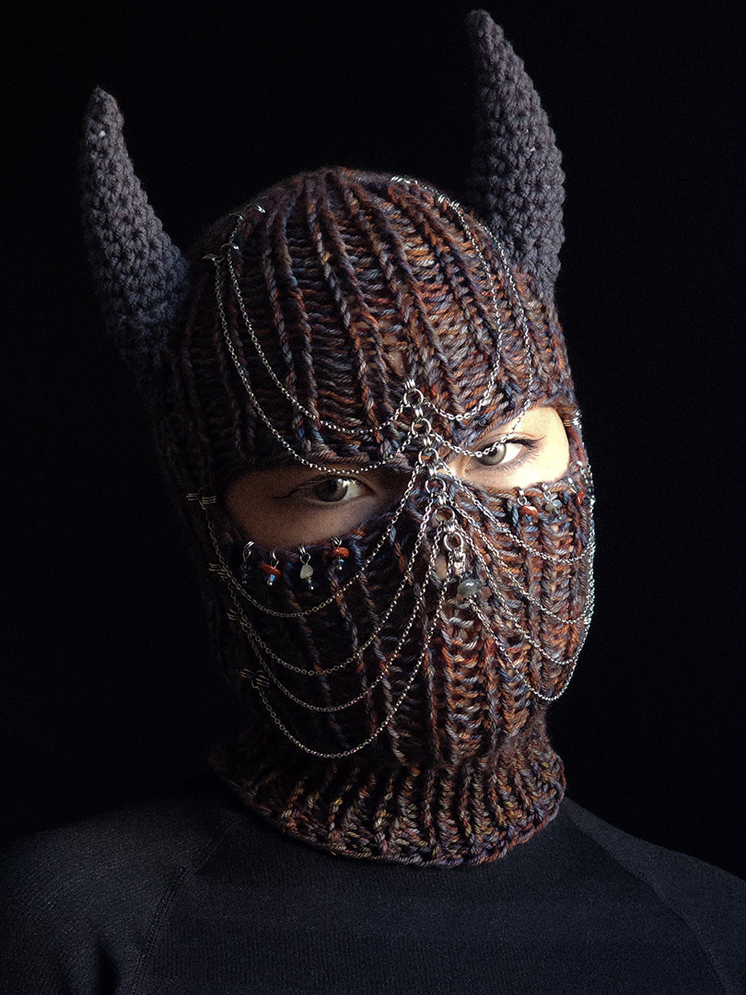Misty Woods Knitted Balaclava