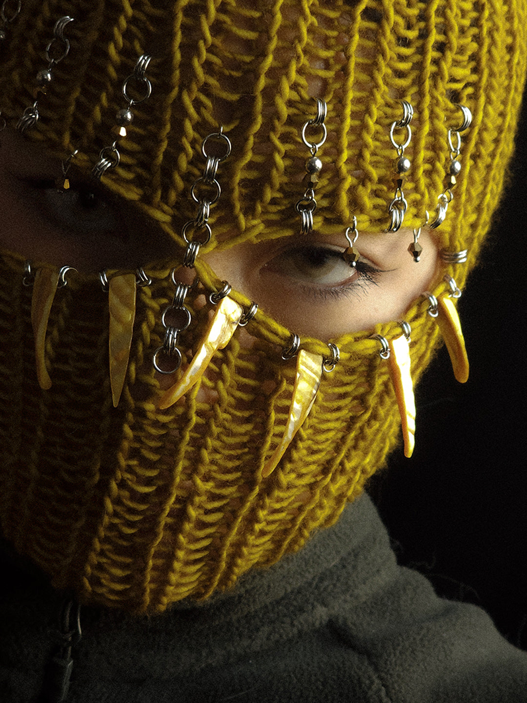 Saber Teeth Knitted Balaclava