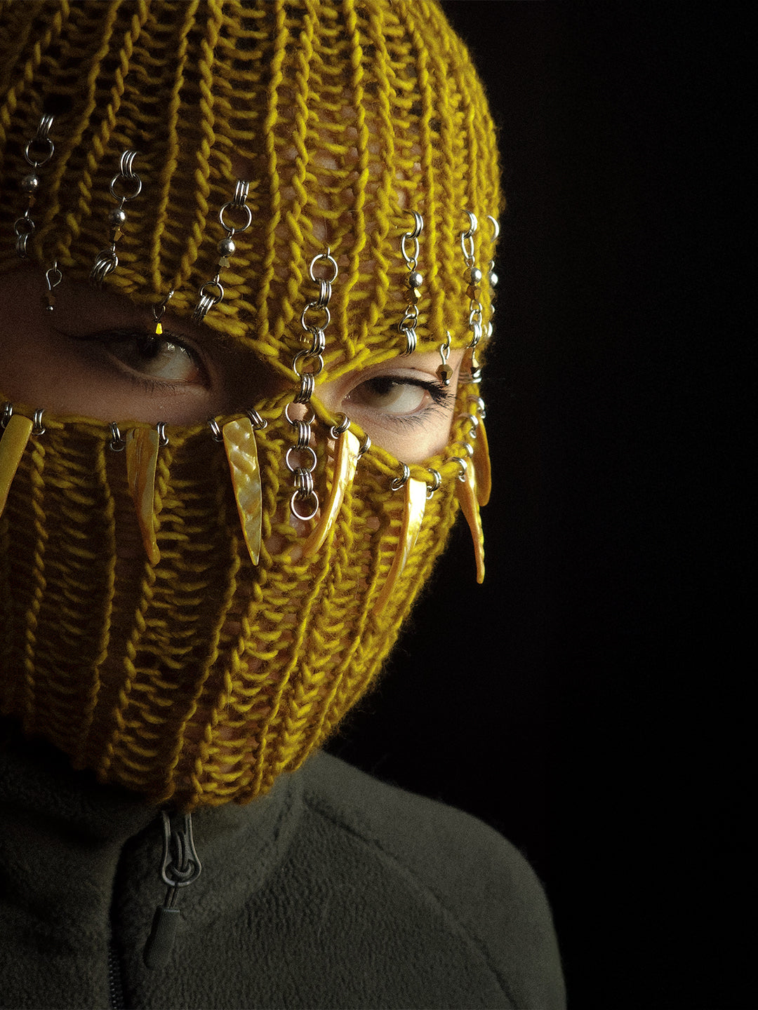 Saber Teeth Knitted Balaclava