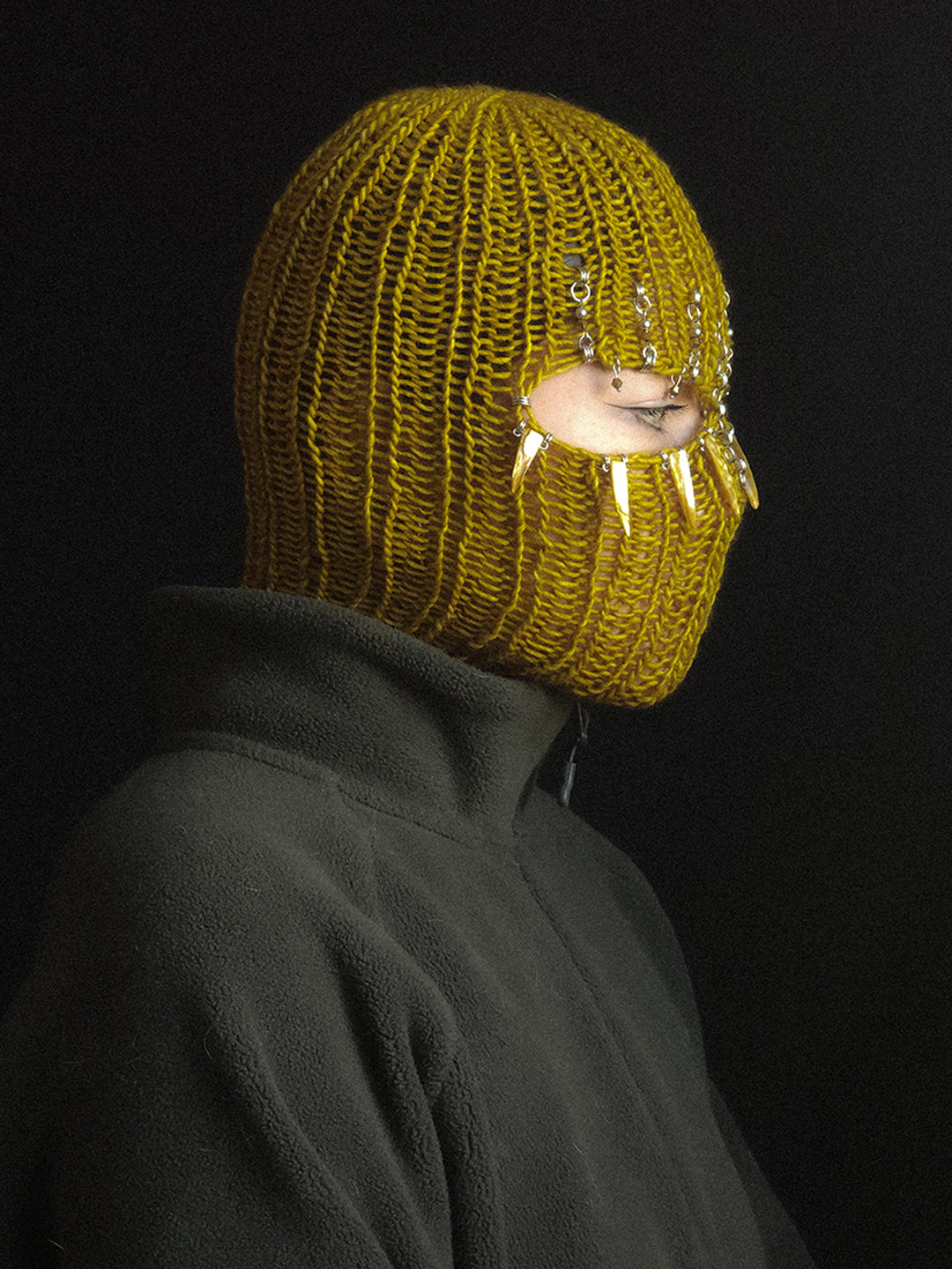 Saber Teeth Knitted Balaclava