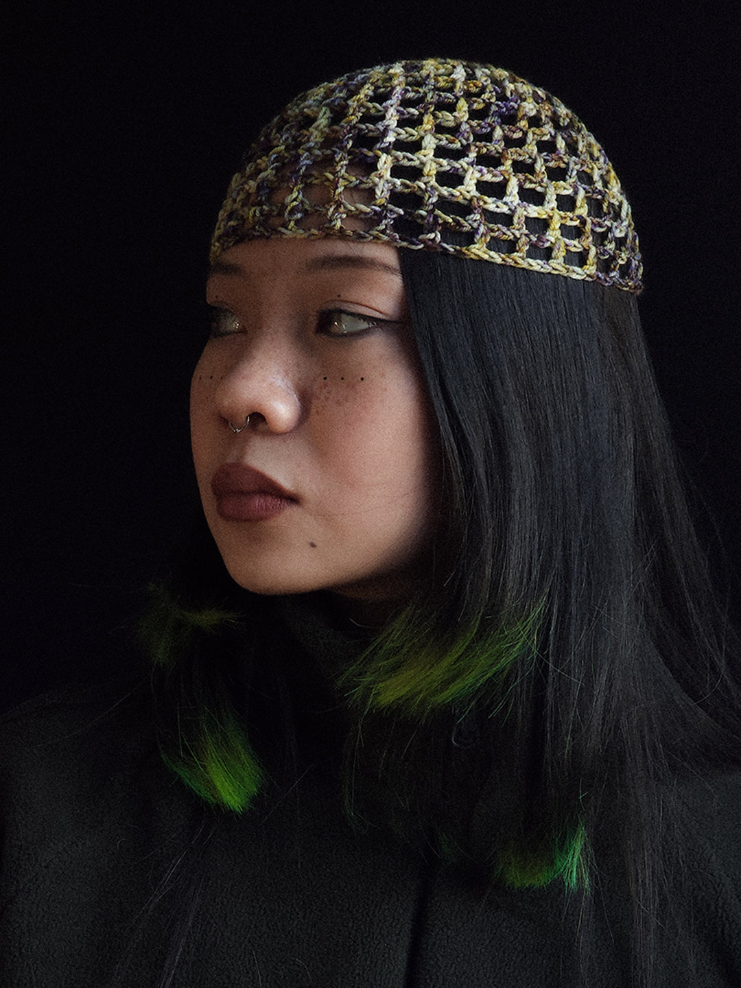 Purple Sulfur Fishnet Hat