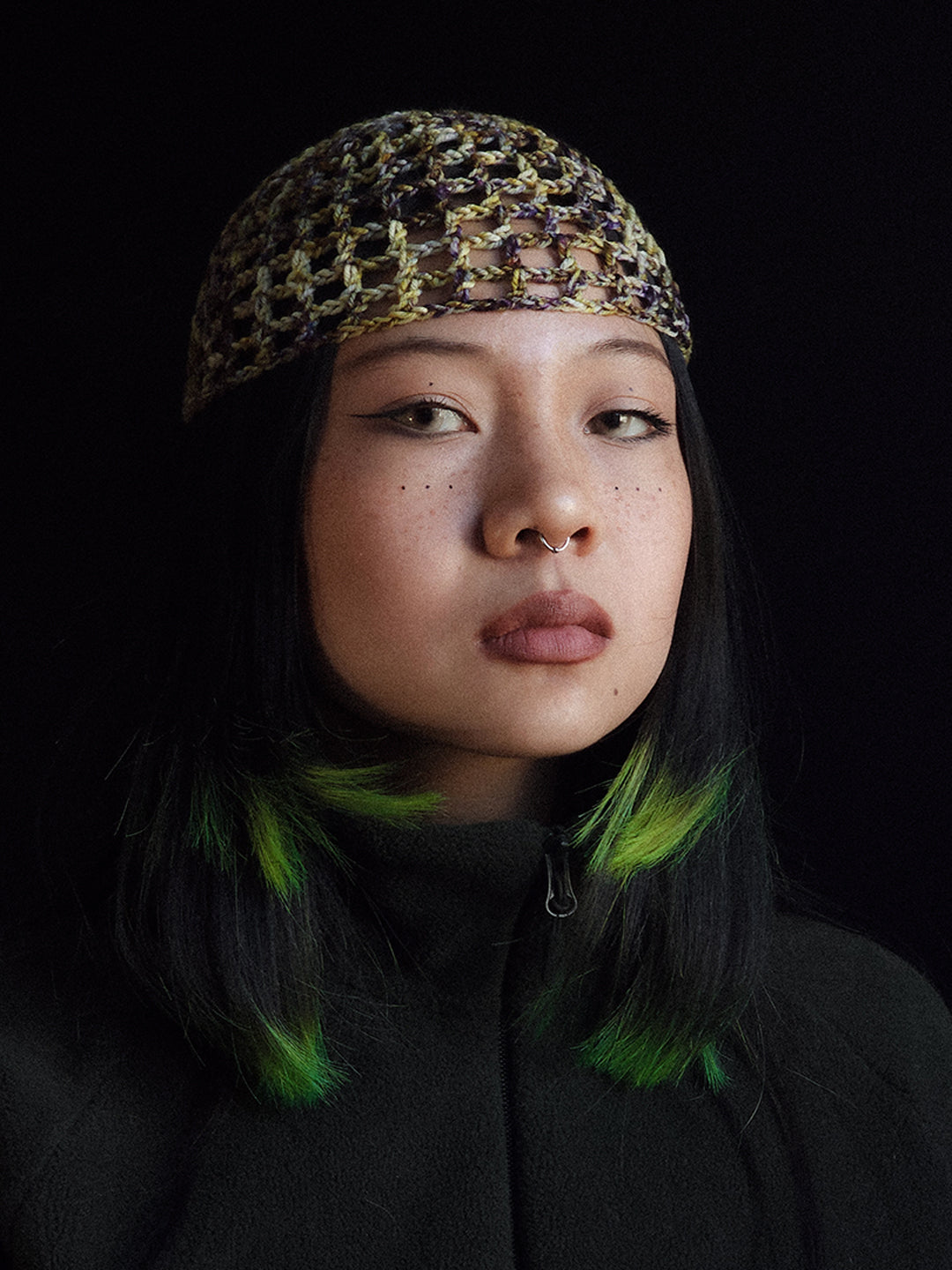 Purple Sulfur Fishnet Hat