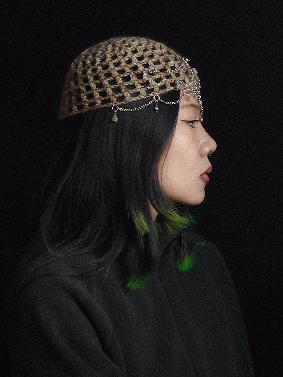 Fluffy Swamp Fishnet Hat