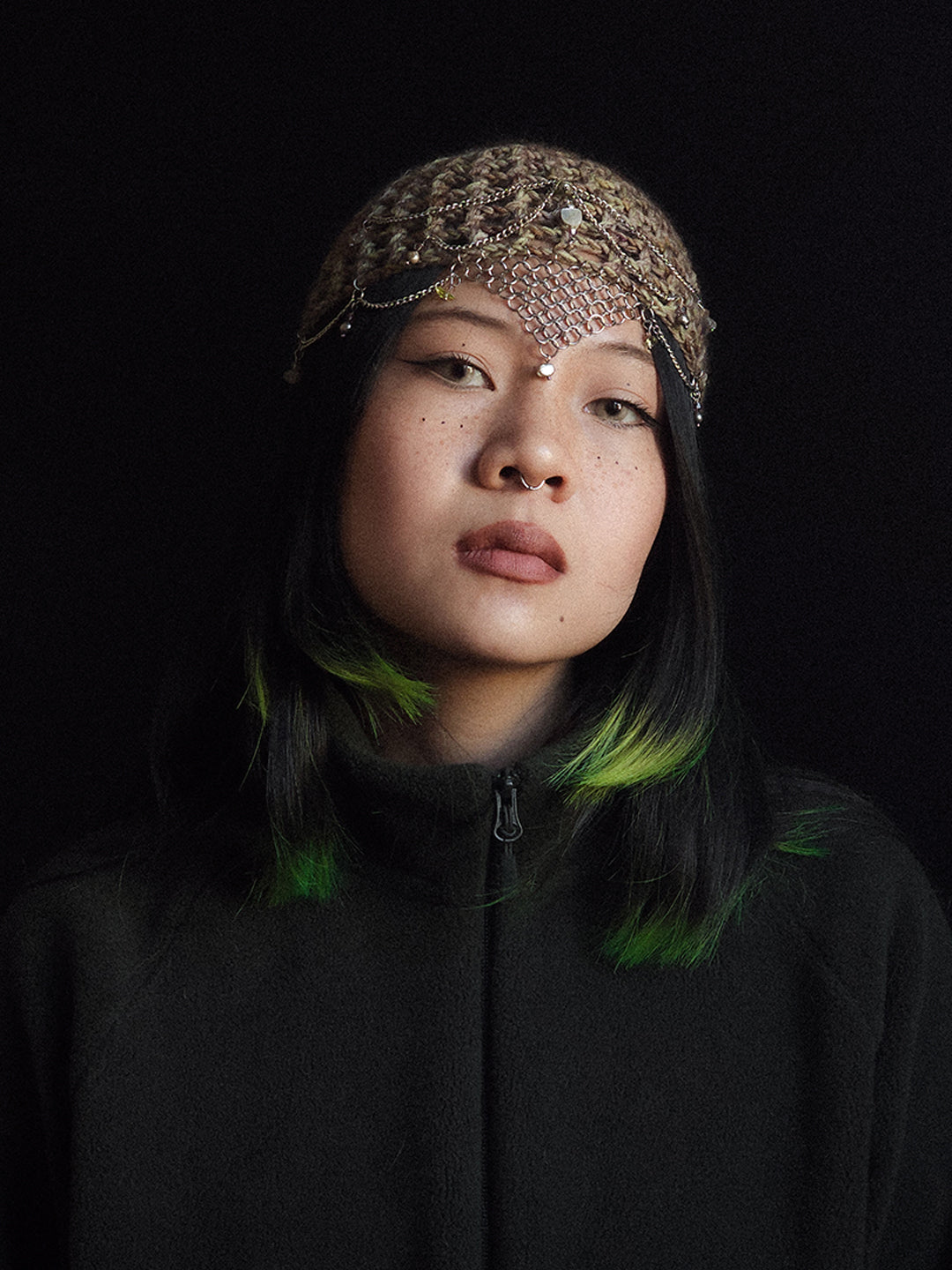 Fluffy Swamp Fishnet Hat