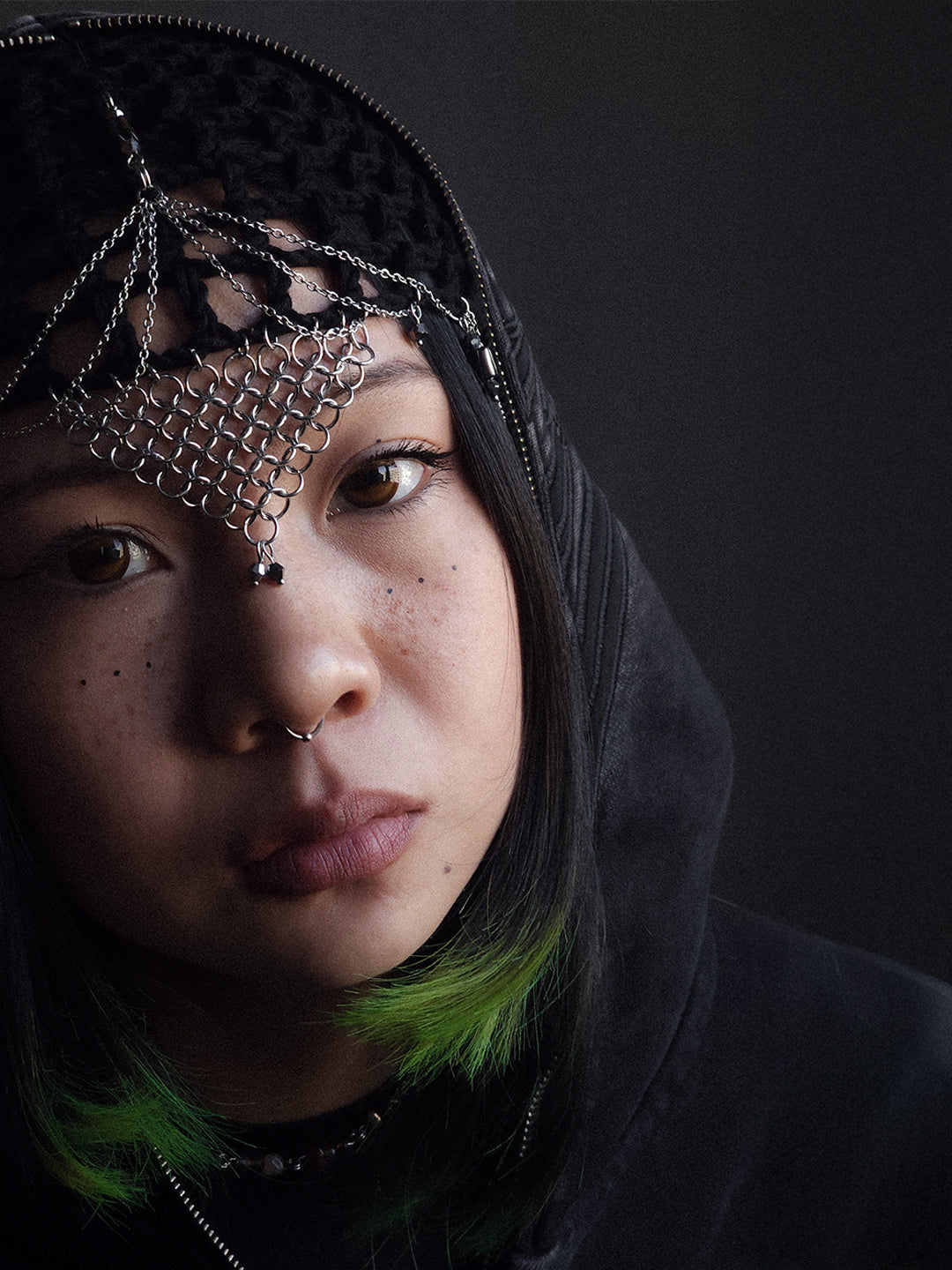 Black Pearl Fishnet Hat