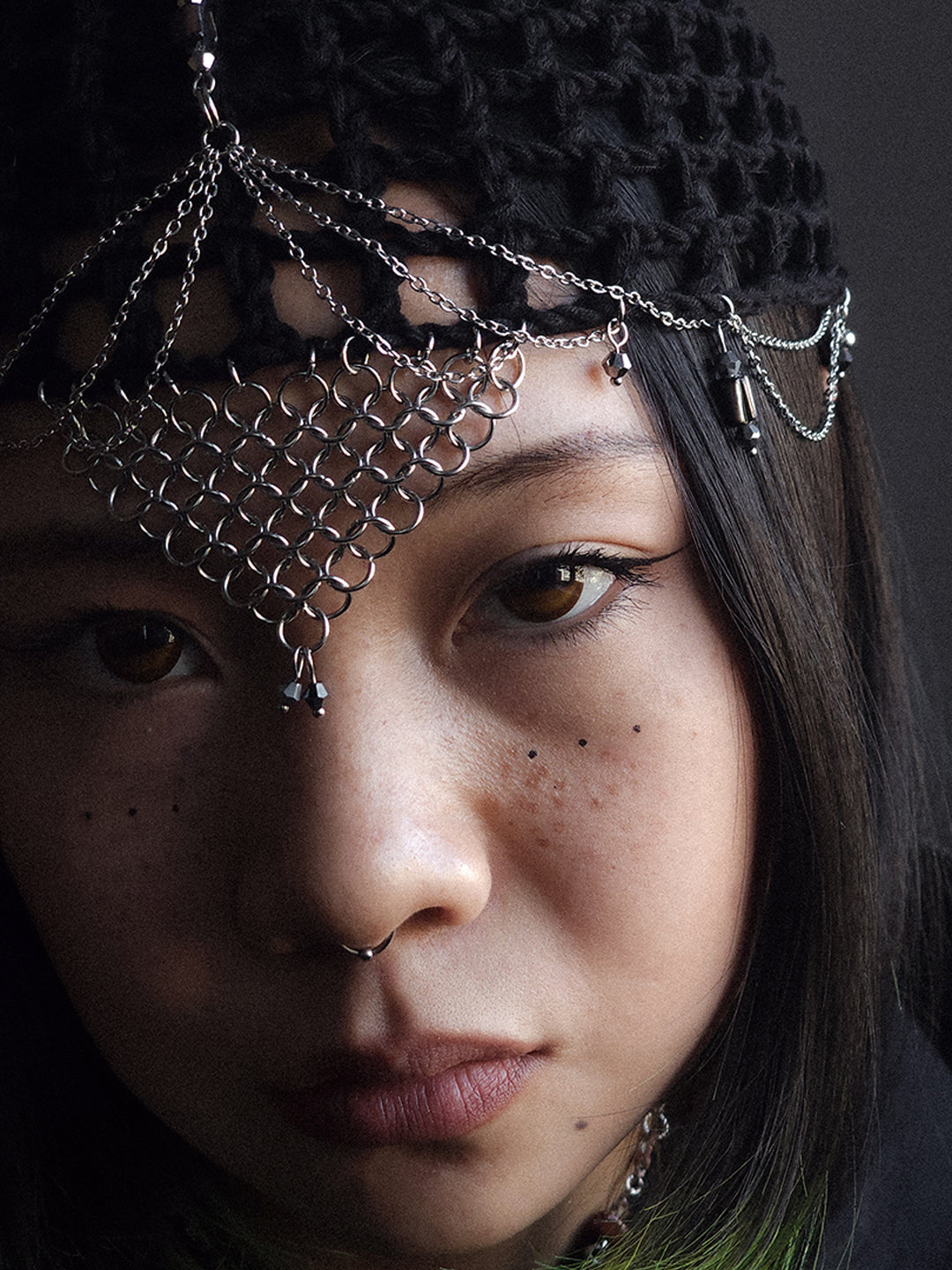 Black Pearl Fishnet Hat